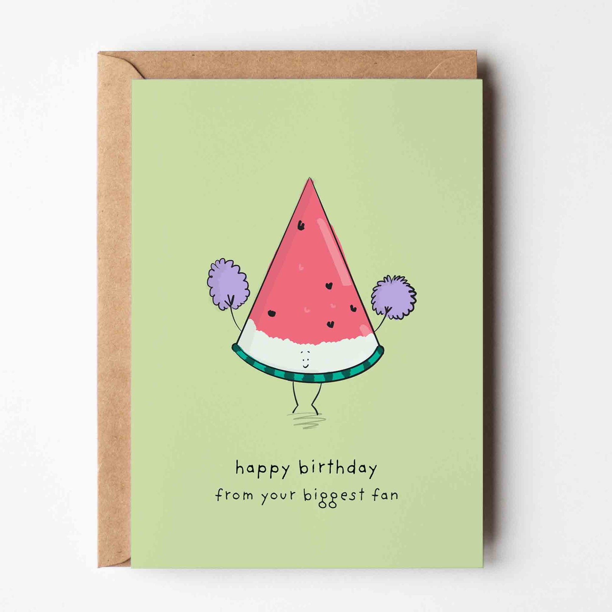 Biggest Fan Watermelon Birthday Card