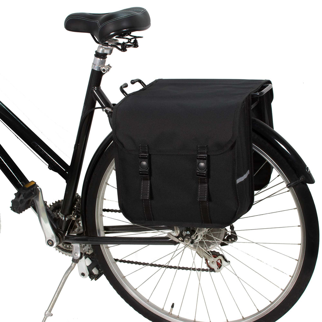 Black Bicycle Double Pannier Bag