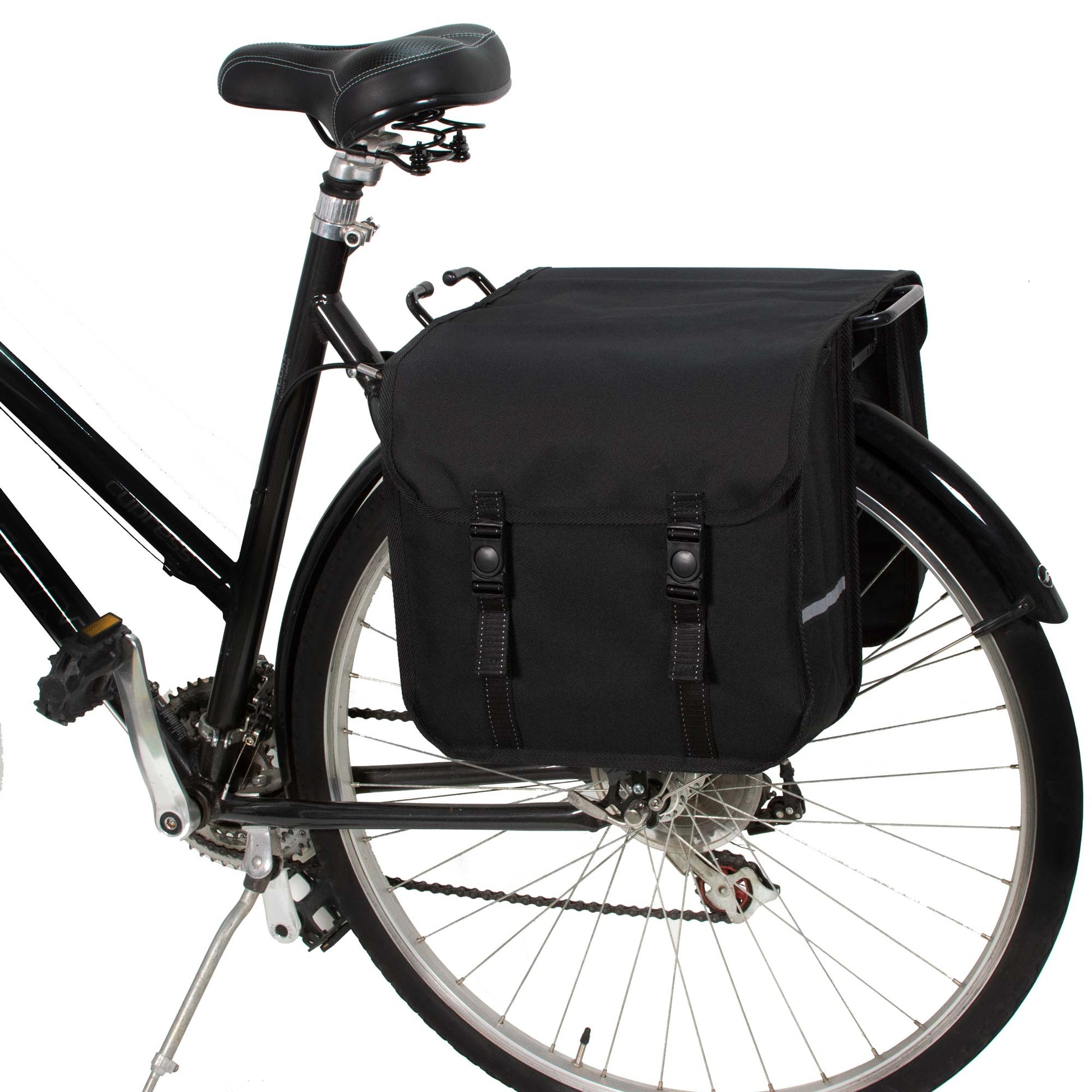 Black Bicycle Double Pannier Bag