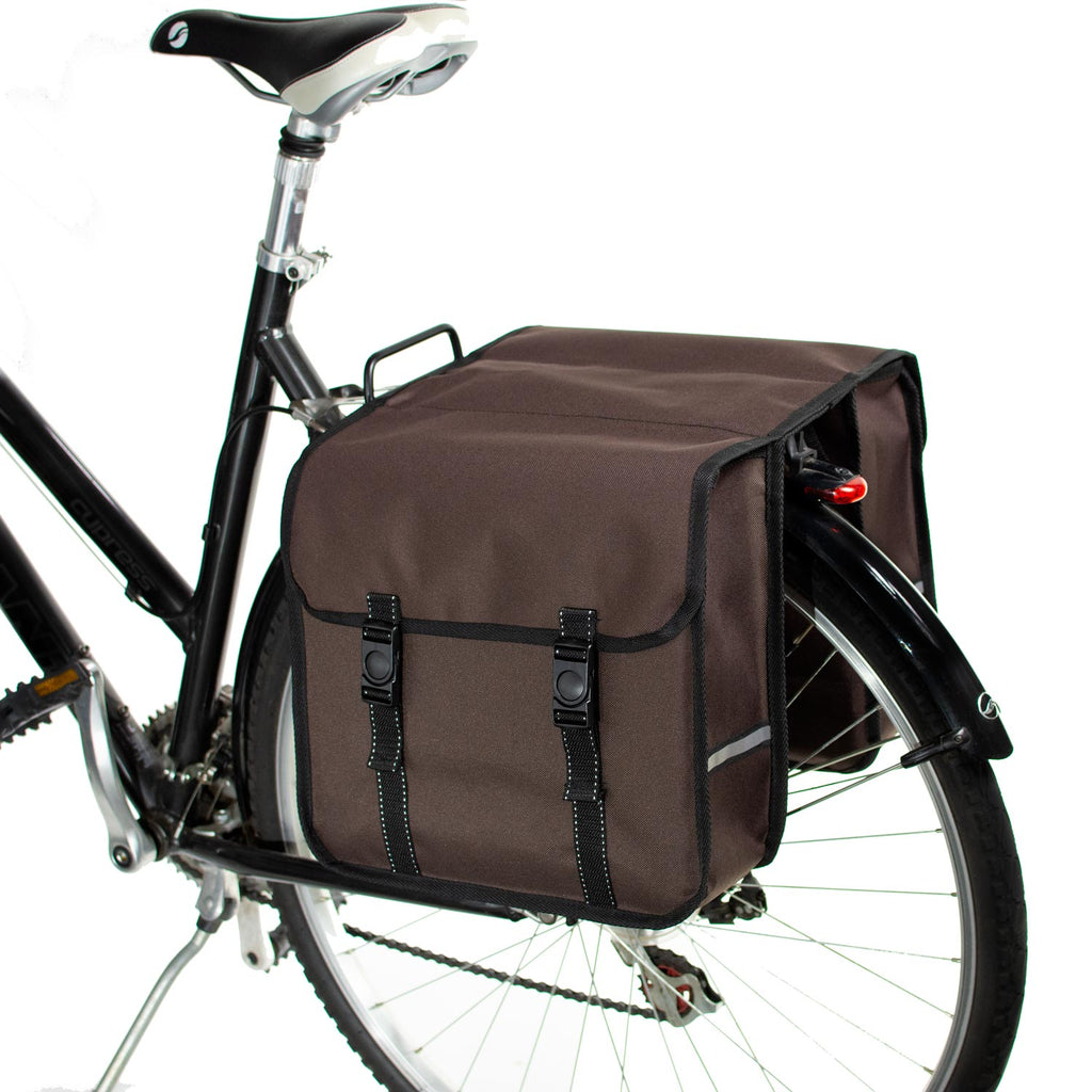 Classic Brown Bicycle Double Pannier Bag