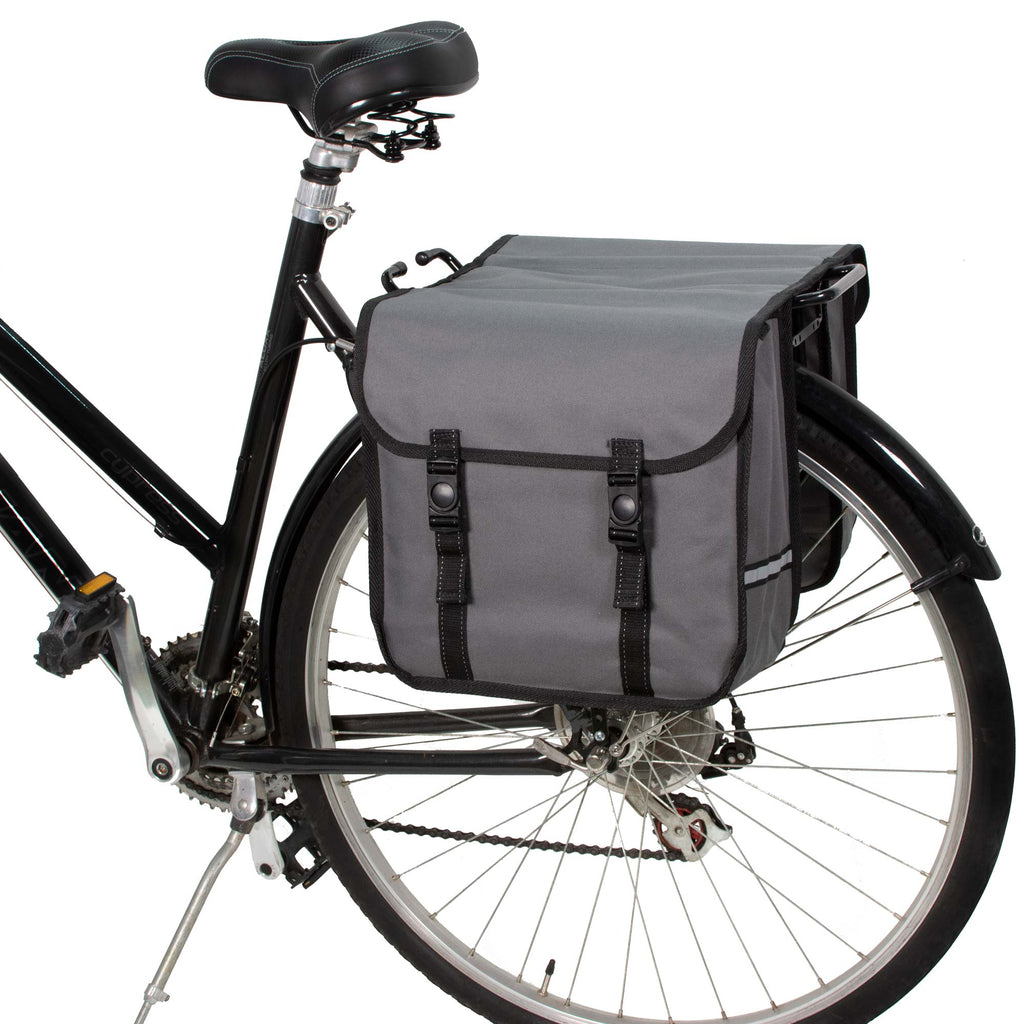 Classic Bicycle Double Pannier Bag in Grey