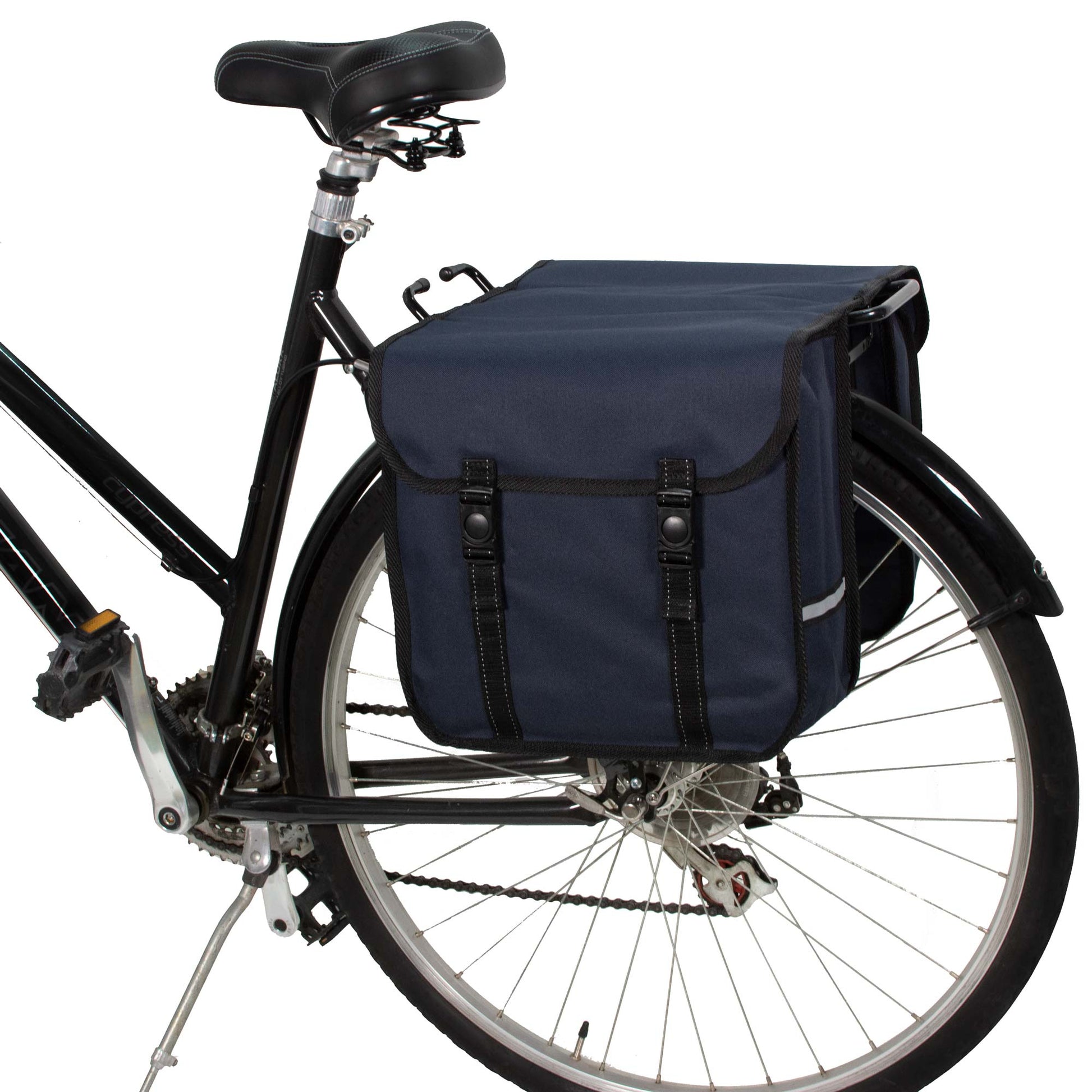 Classic Navy Bicycle Double Pannier Bag