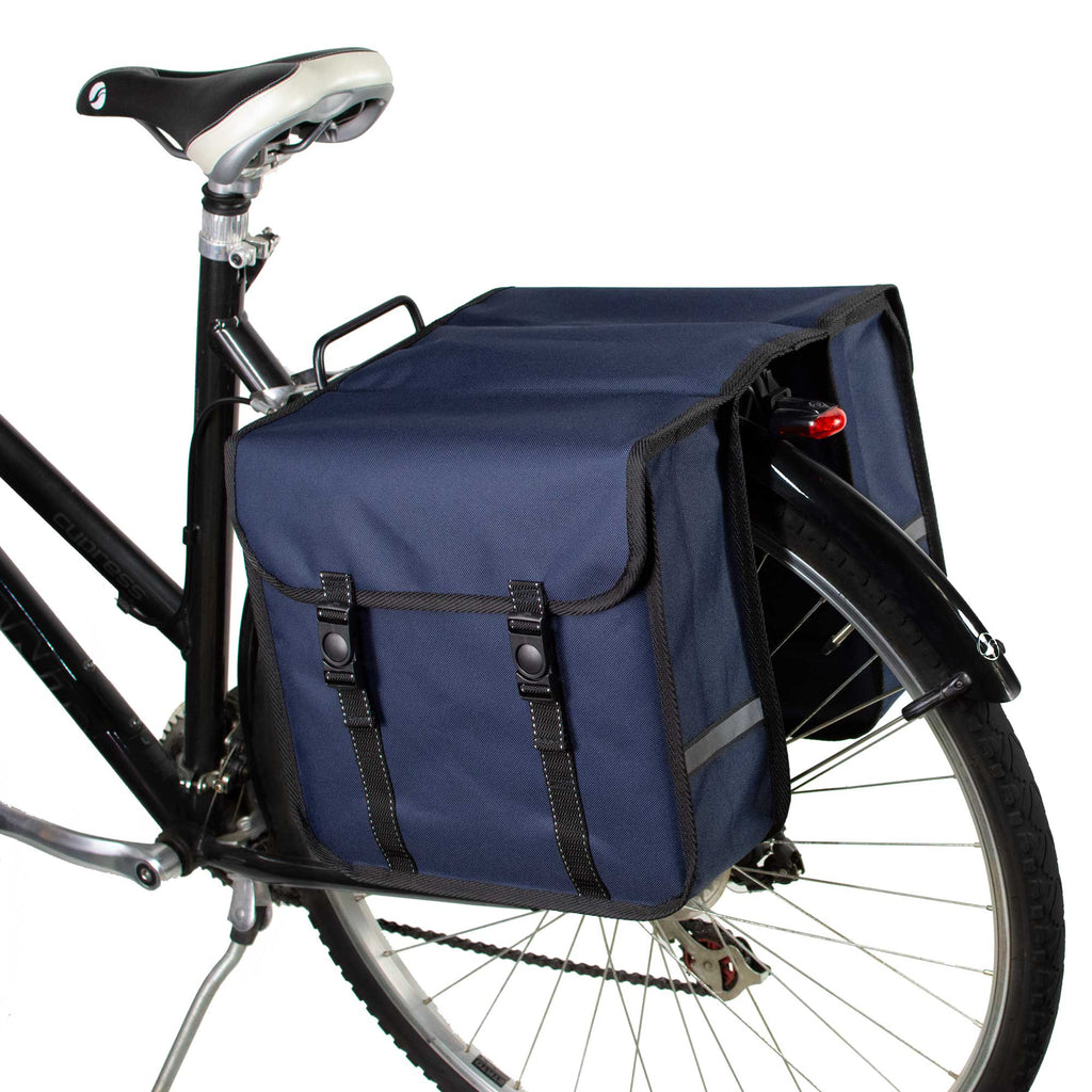 Classic Navy Bicycle Double Pannier Bag