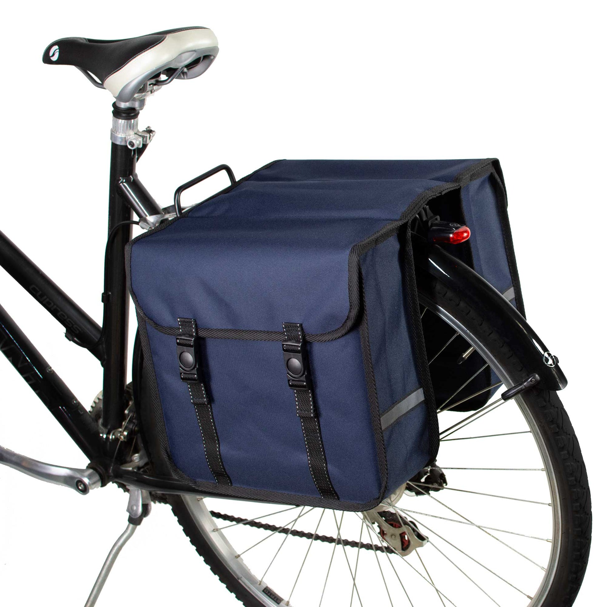 Classic Navy Bicycle Double Pannier Bag