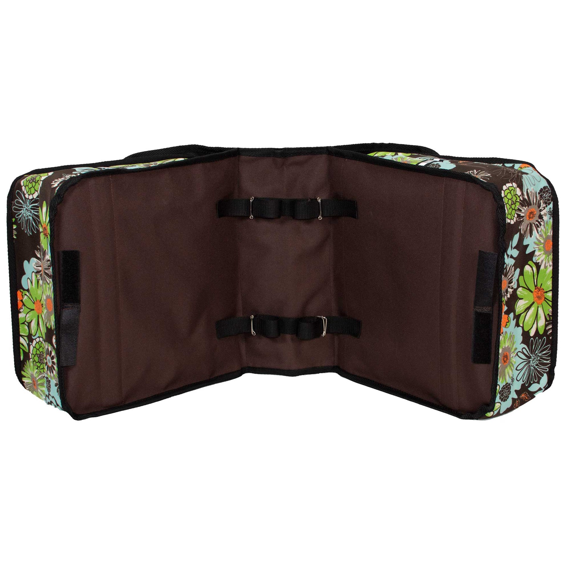 Classic Bicycle Double Pannier Bag in Green Meadow