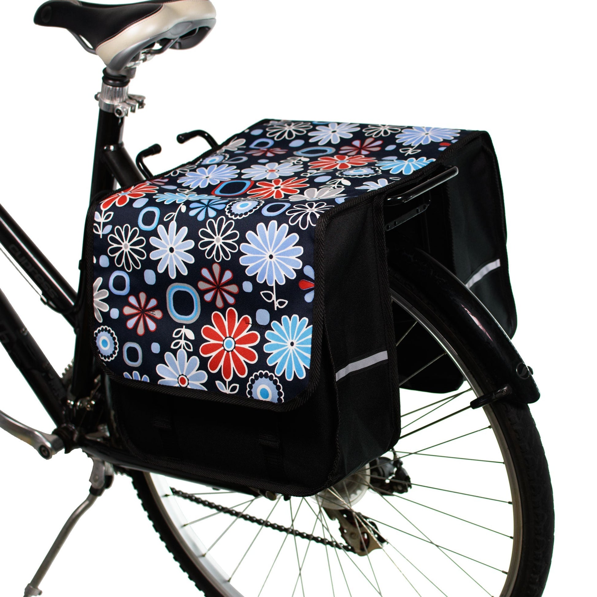 Classic Bicycle Double Pannier Bag in Daisy