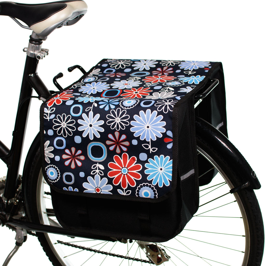 Classic Bicycle Double Pannier Bag in Daisy