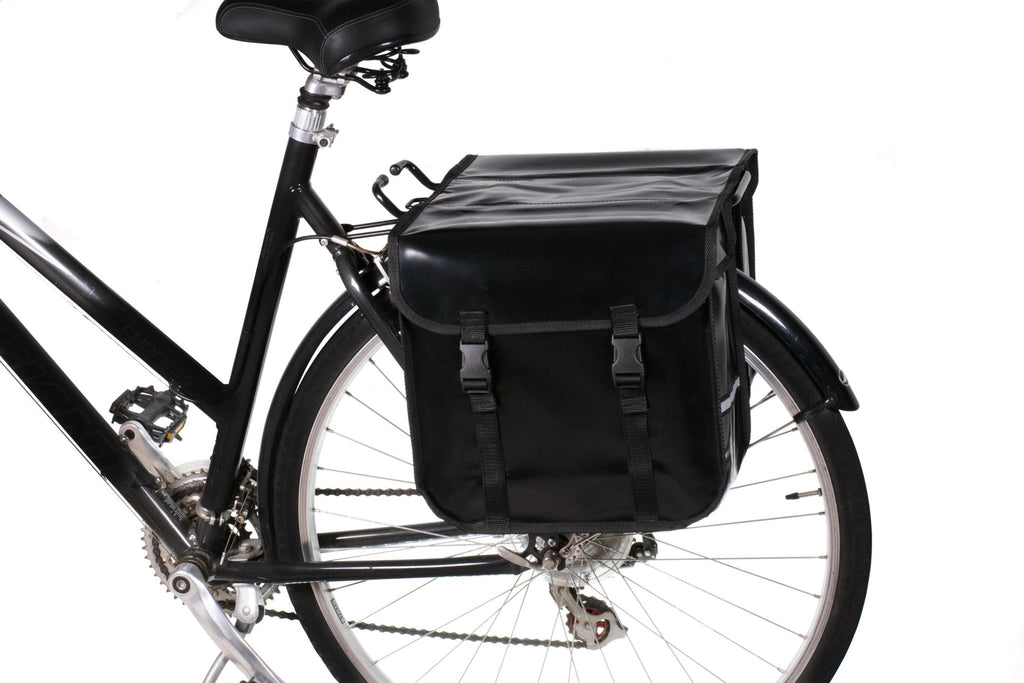 Waterproof Bicycle Double Panniers in Black