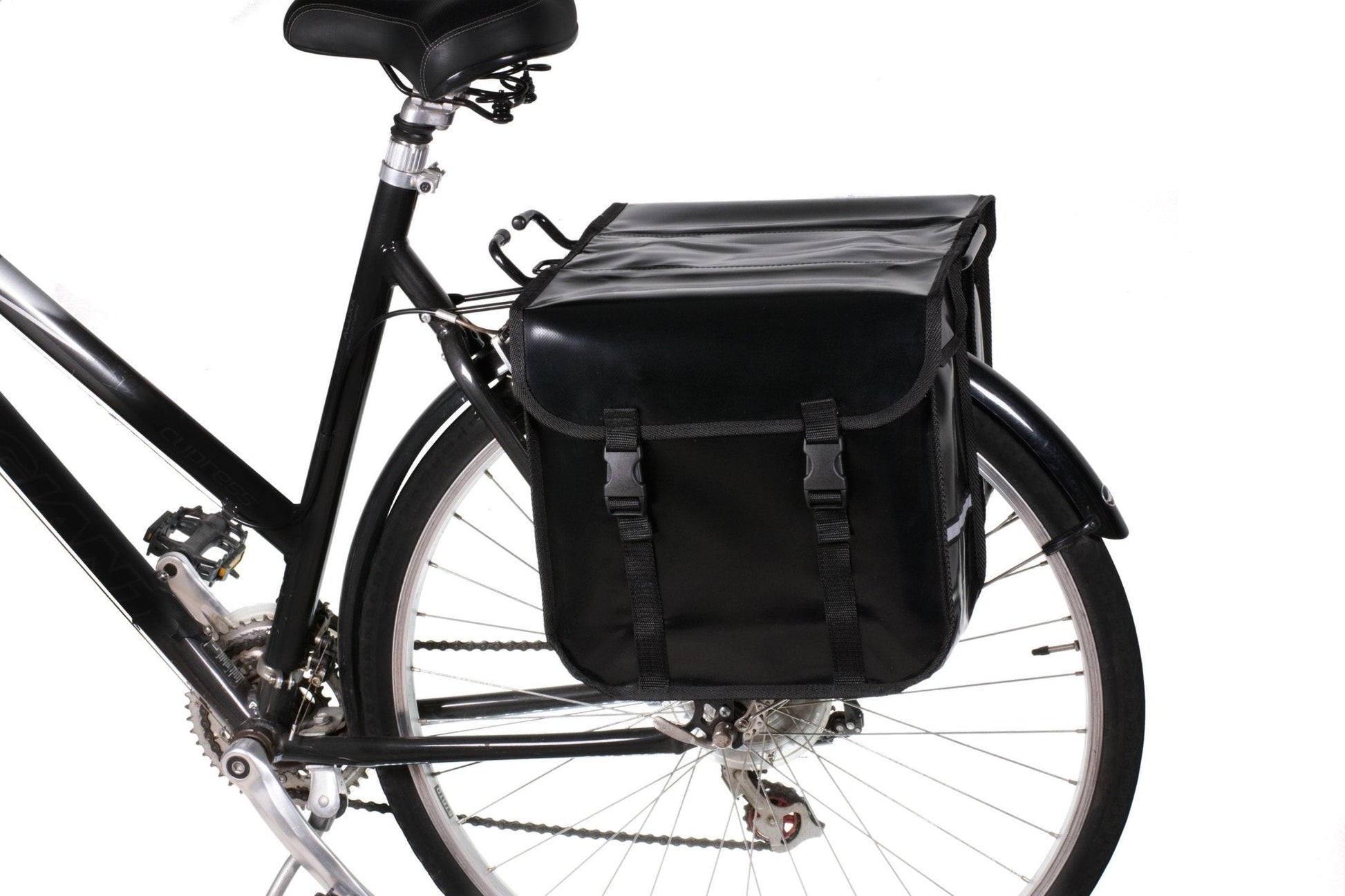 Waterproof Bicycle Double Panniers in Black