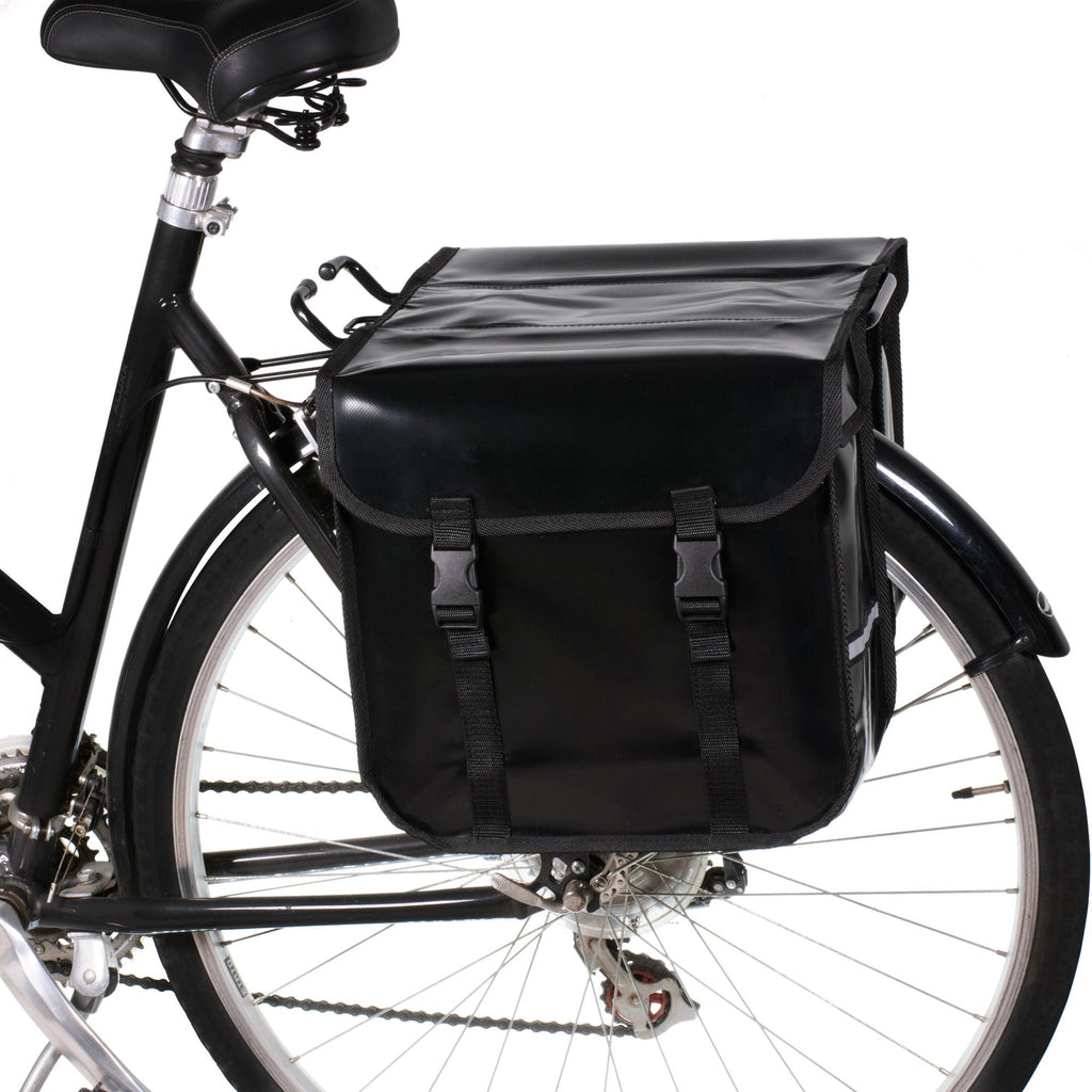 Waterproof Bicycle Double Panniers in Black