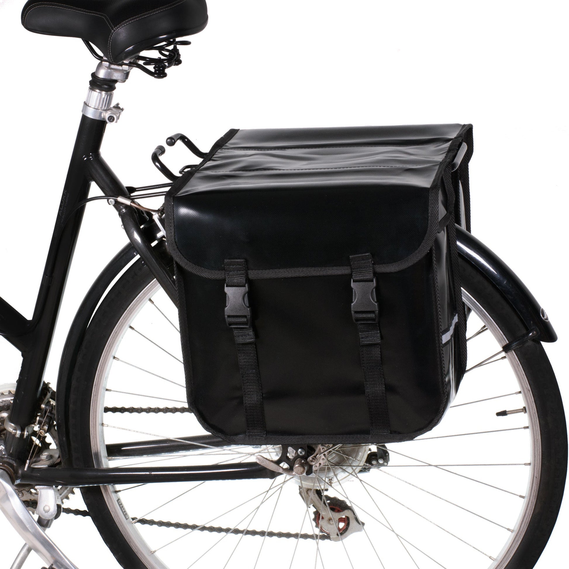 Waterproof Bicycle Double Panniers in Black