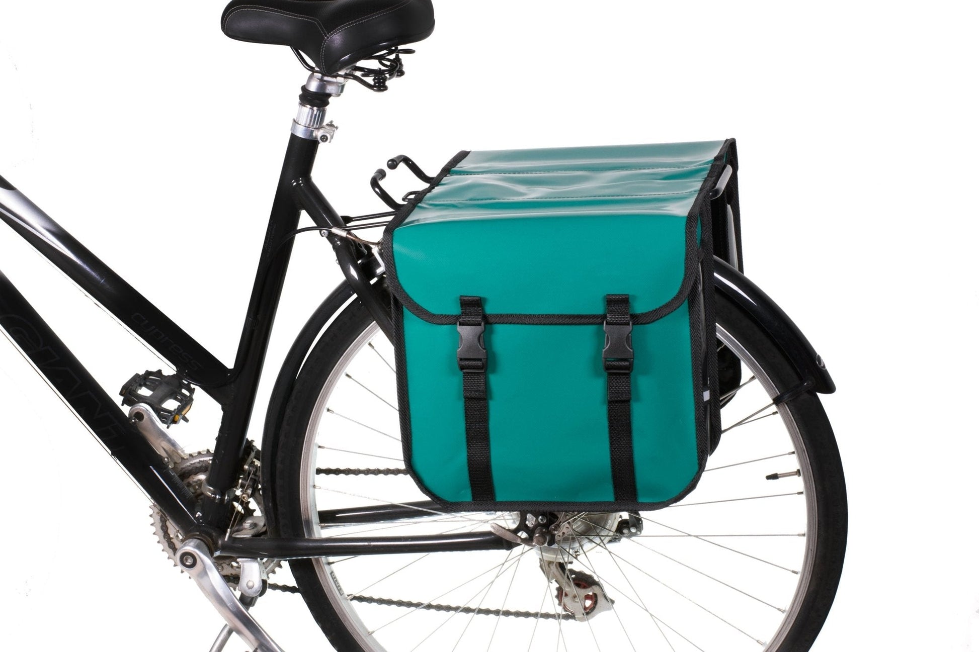 Waterproof Bicycle Double Panniers in Forest Green