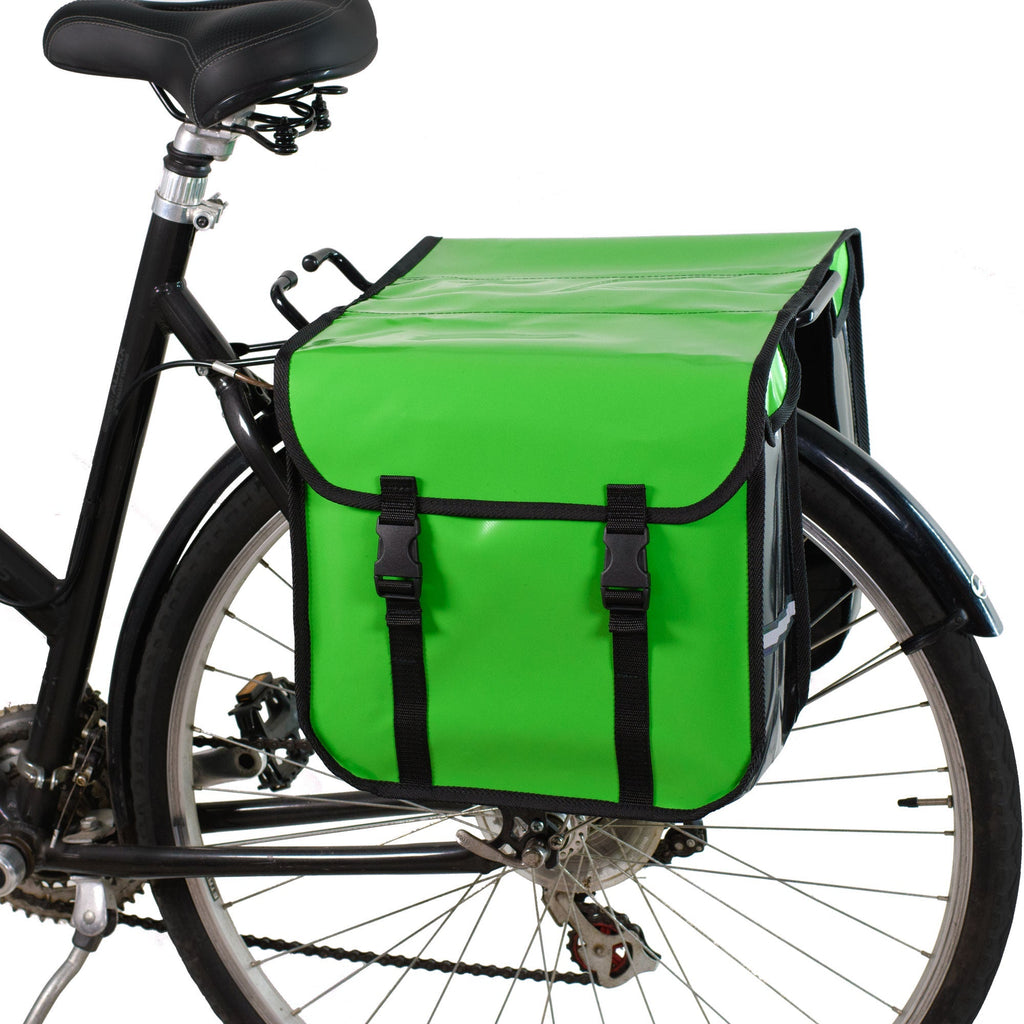 Waterproof Bicycle Double Panniers Lime Green