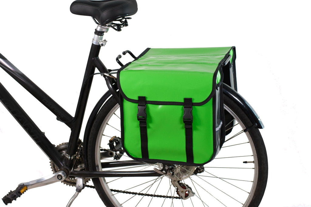 Waterproof Bicycle Double Panniers Lime Green
