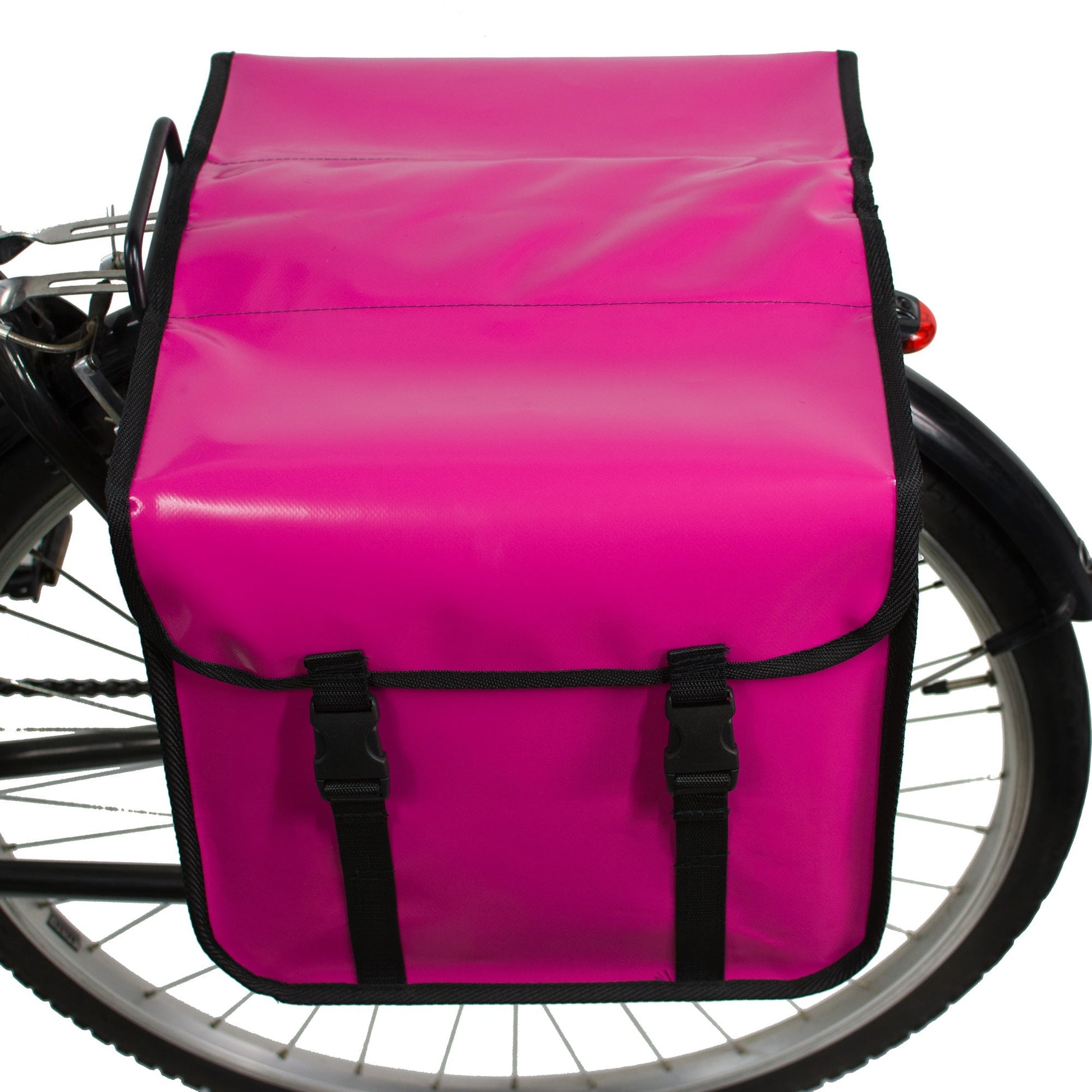 Waterproof Bicycle Double Panniers in Pink