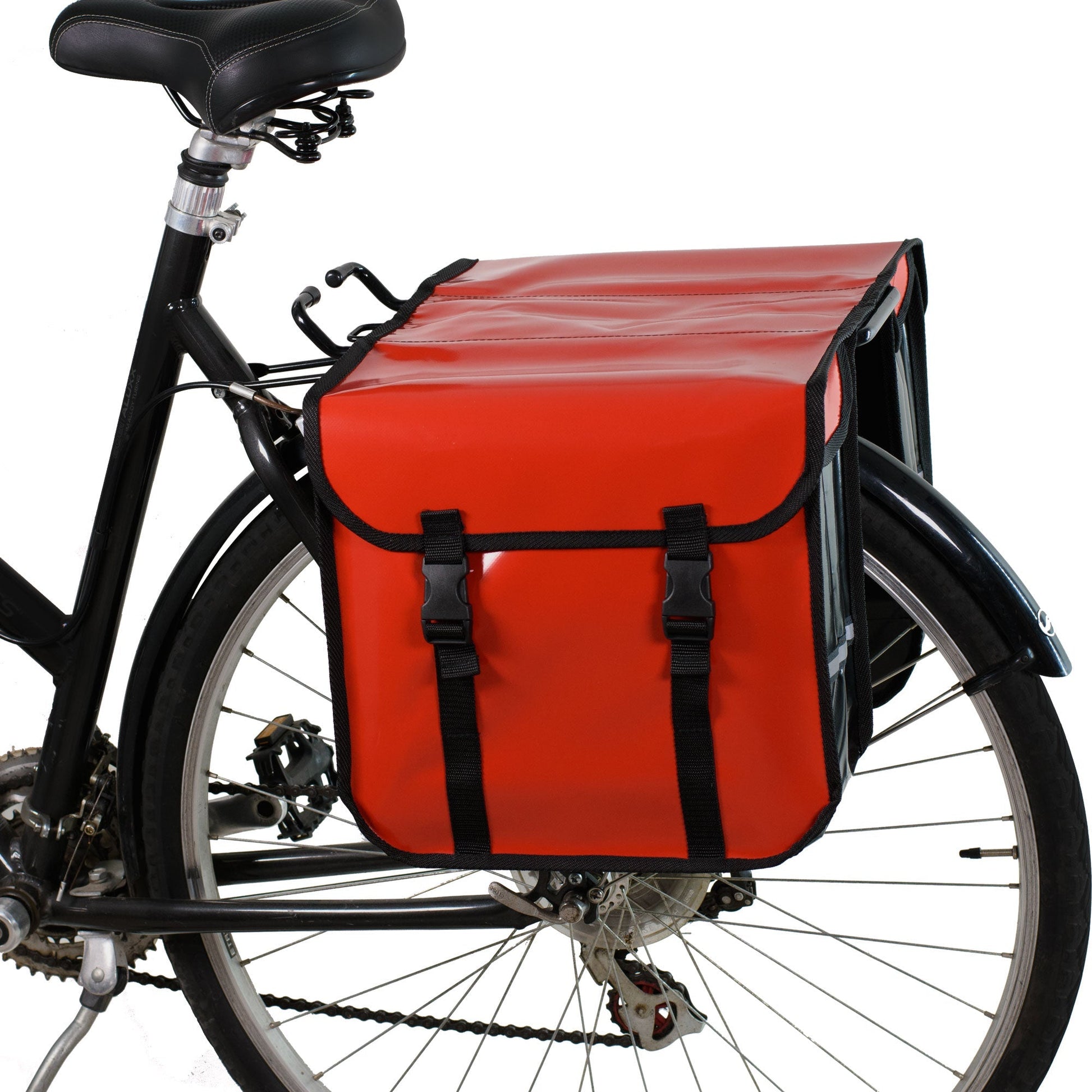 Waterproof Bicycle Double Panniers in Red