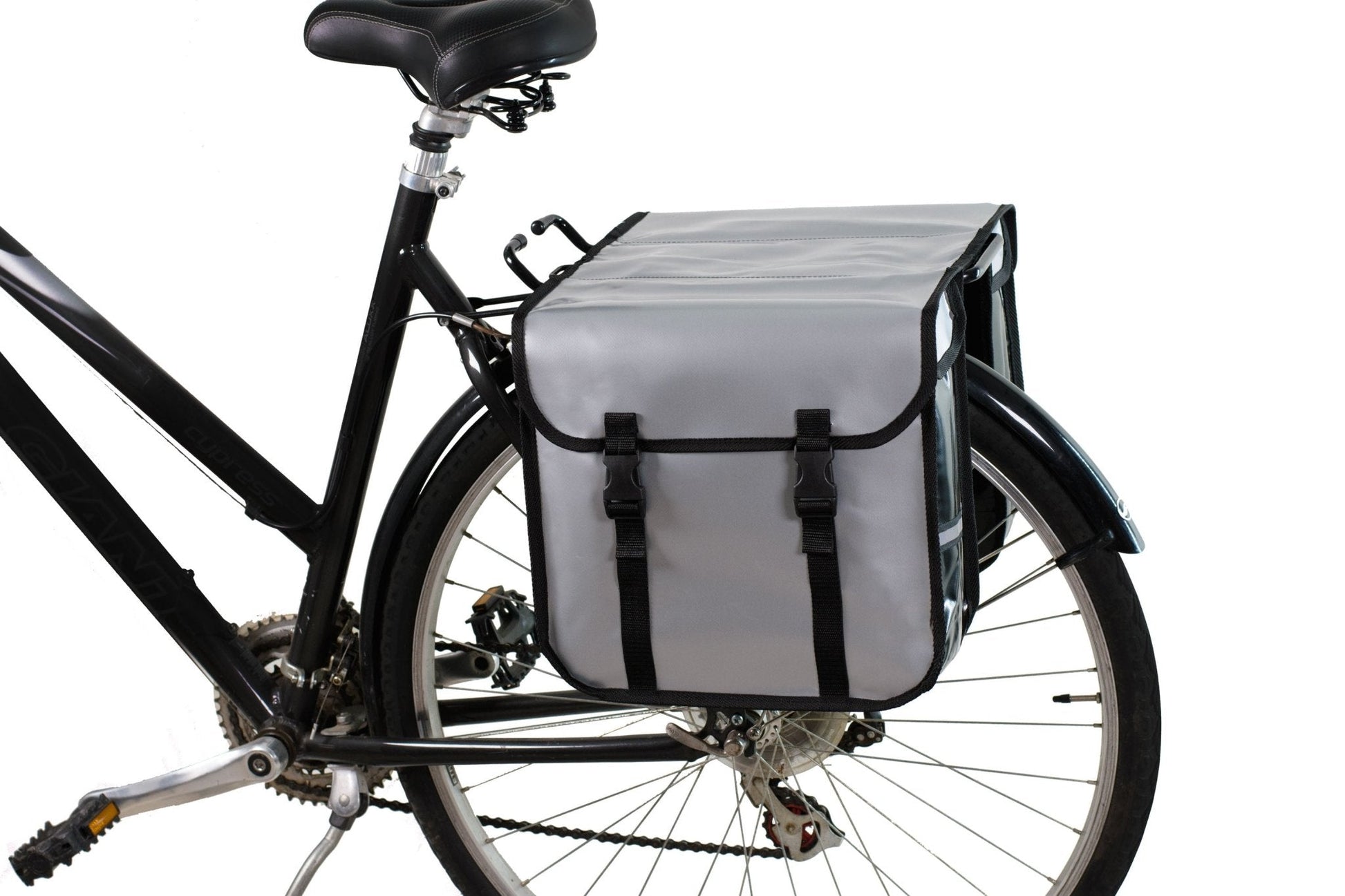 Waterproof Bicycle Double Panniers in Silver