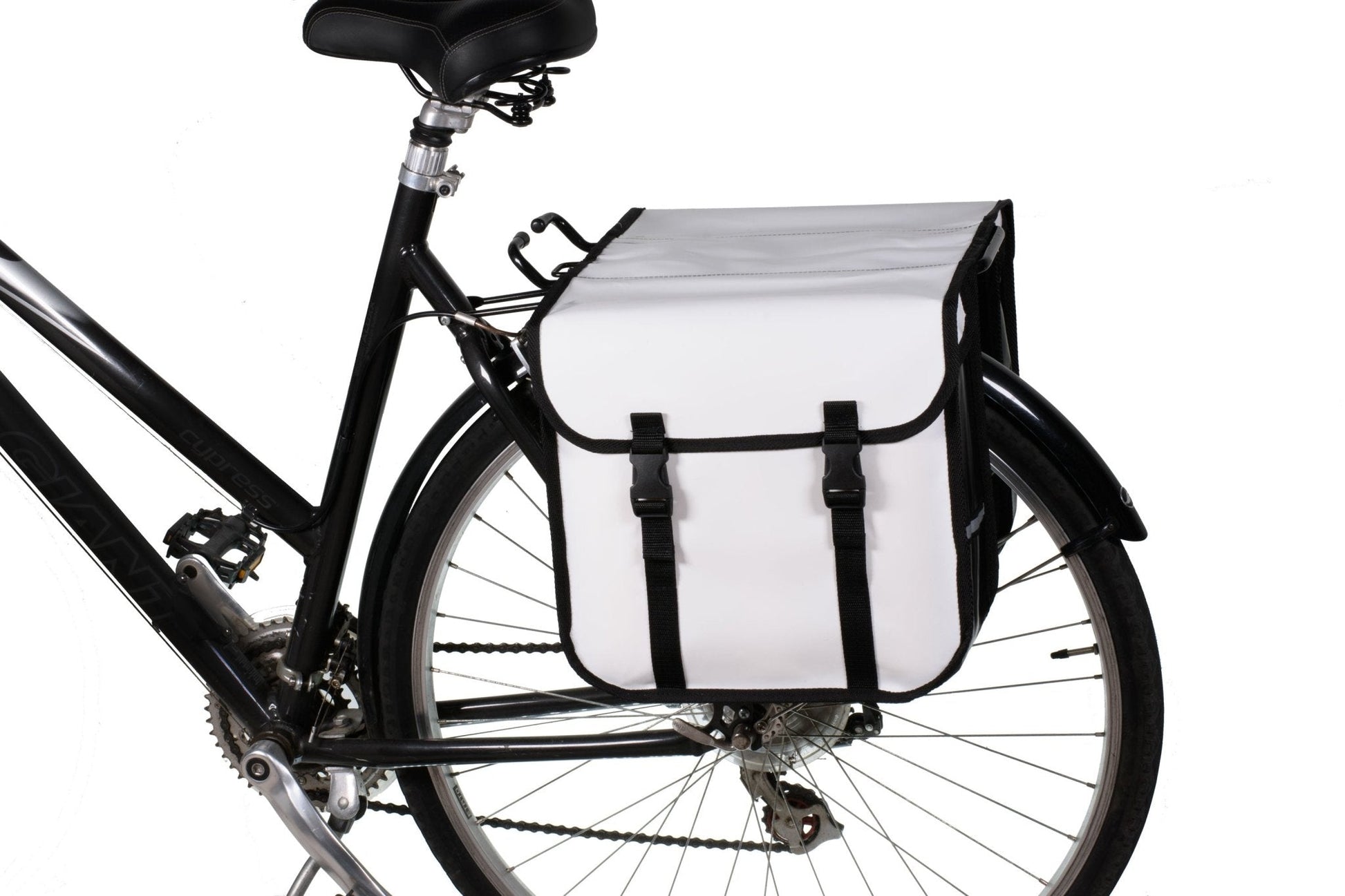 Classic Waterproof Bicycle Double Panniers in White