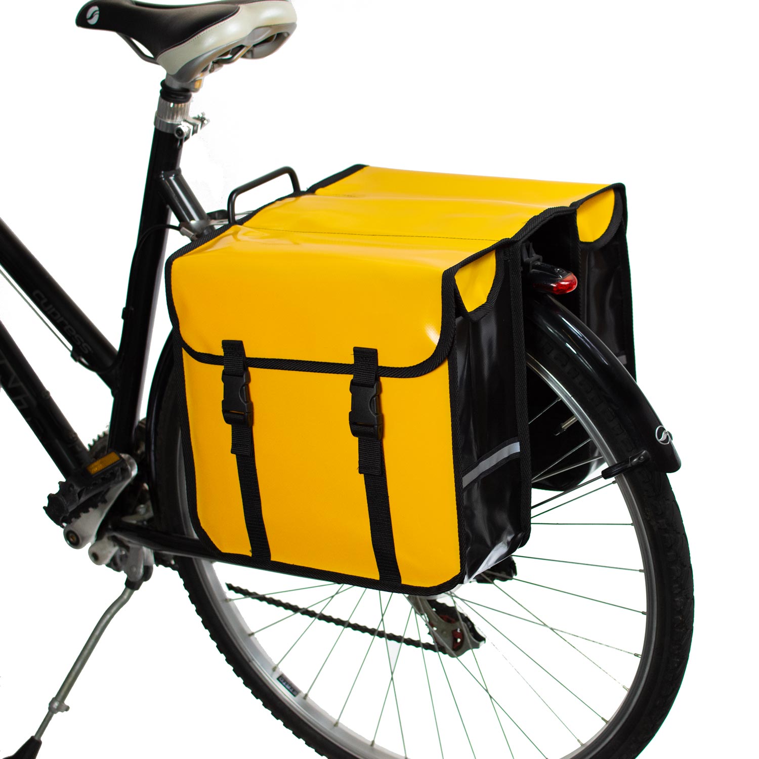 Classic Waterproof Bicycle Double Panniers in Yellow