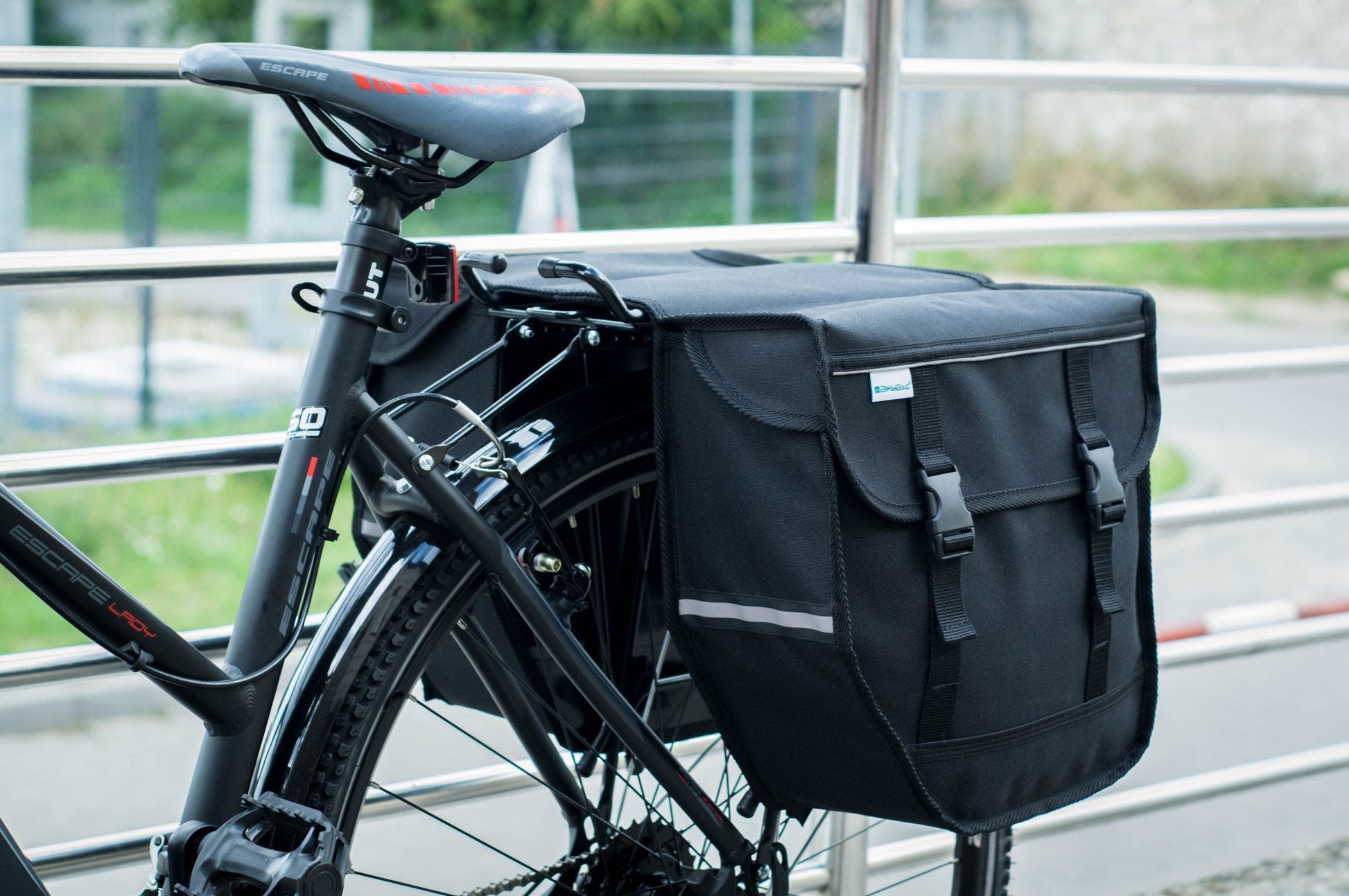 Bicycle Double Panniers Waterproof Black
