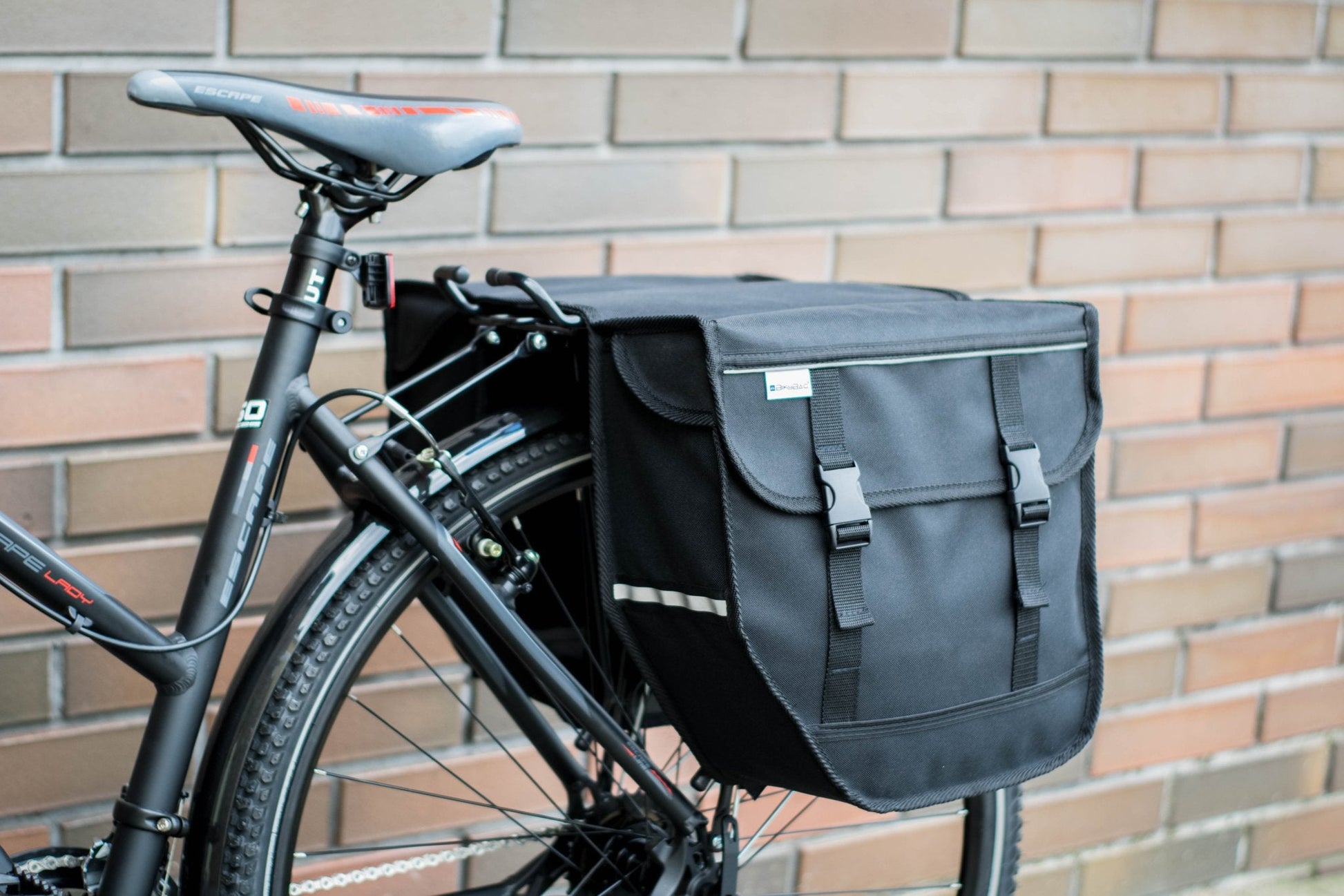 Bicycle Double Panniers Waterproof Black