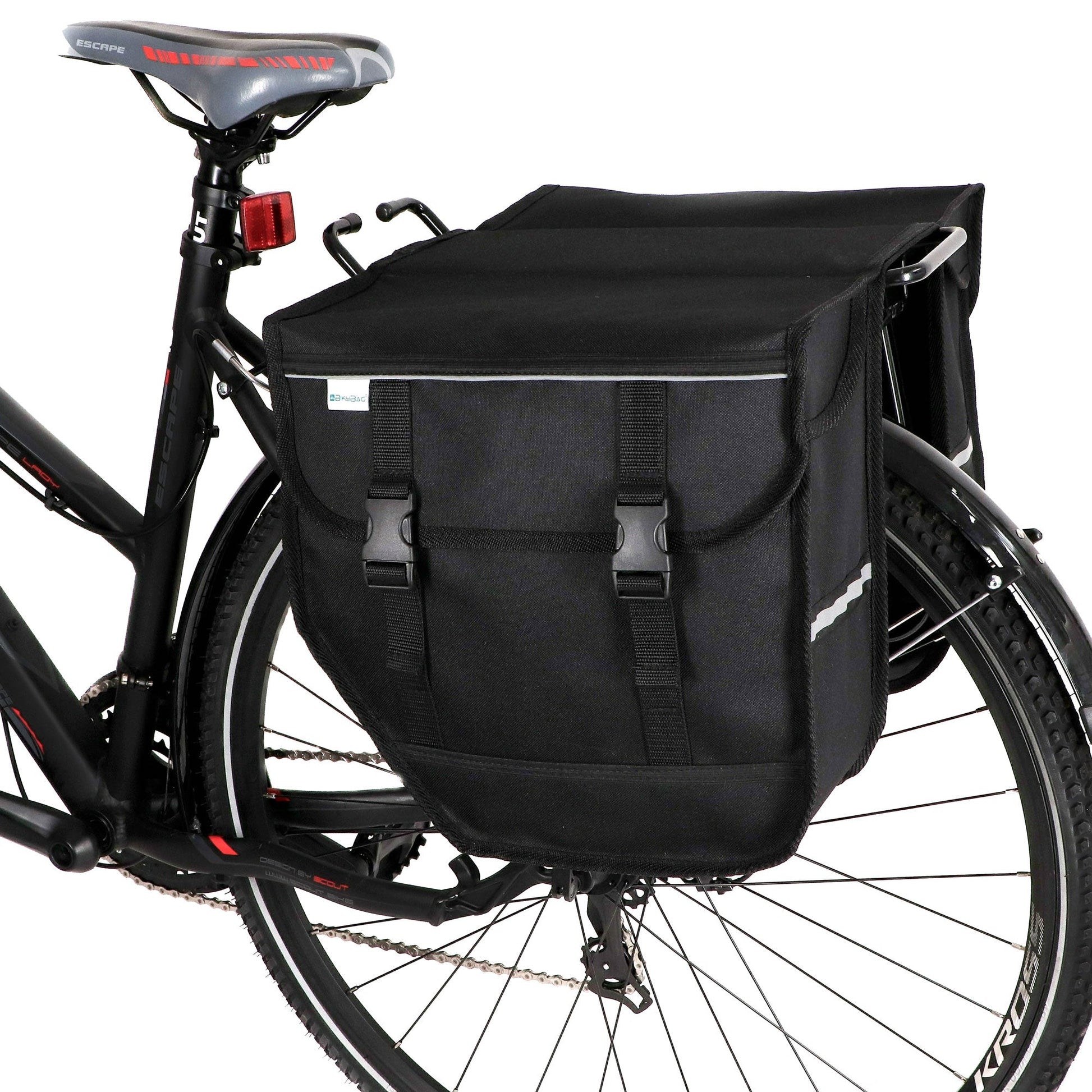 Bicycle Double Panniers Waterproof Black