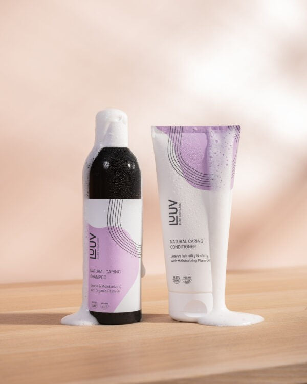 Organic Plum Oil Shampoo for All Hair Types - Hydrating, Detangling & Heat Protectant by LUUV at www.brixbailey.com
