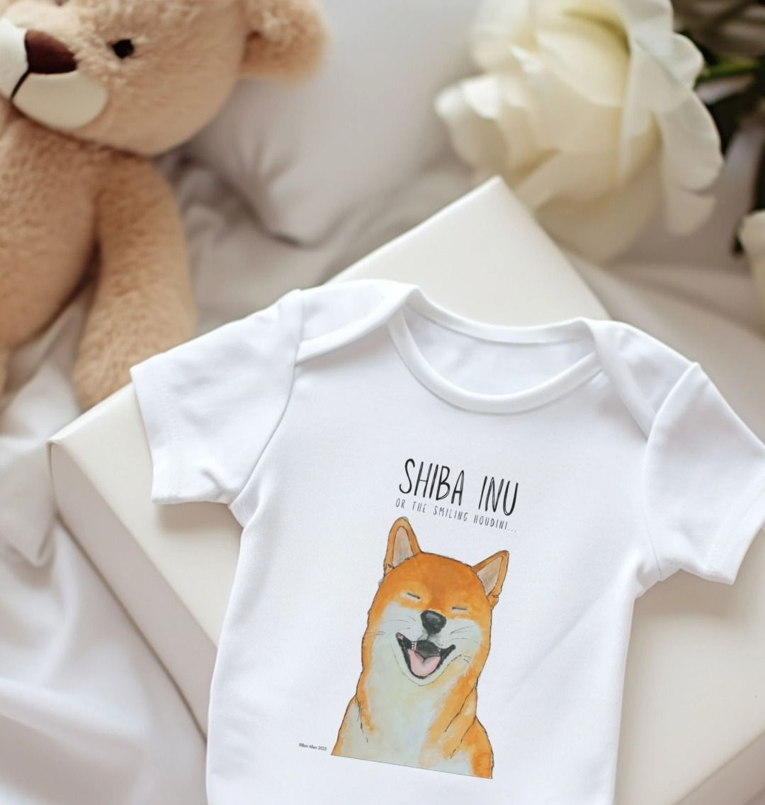 Smiling Houdini Baby Bodysuit in Organic Cotton