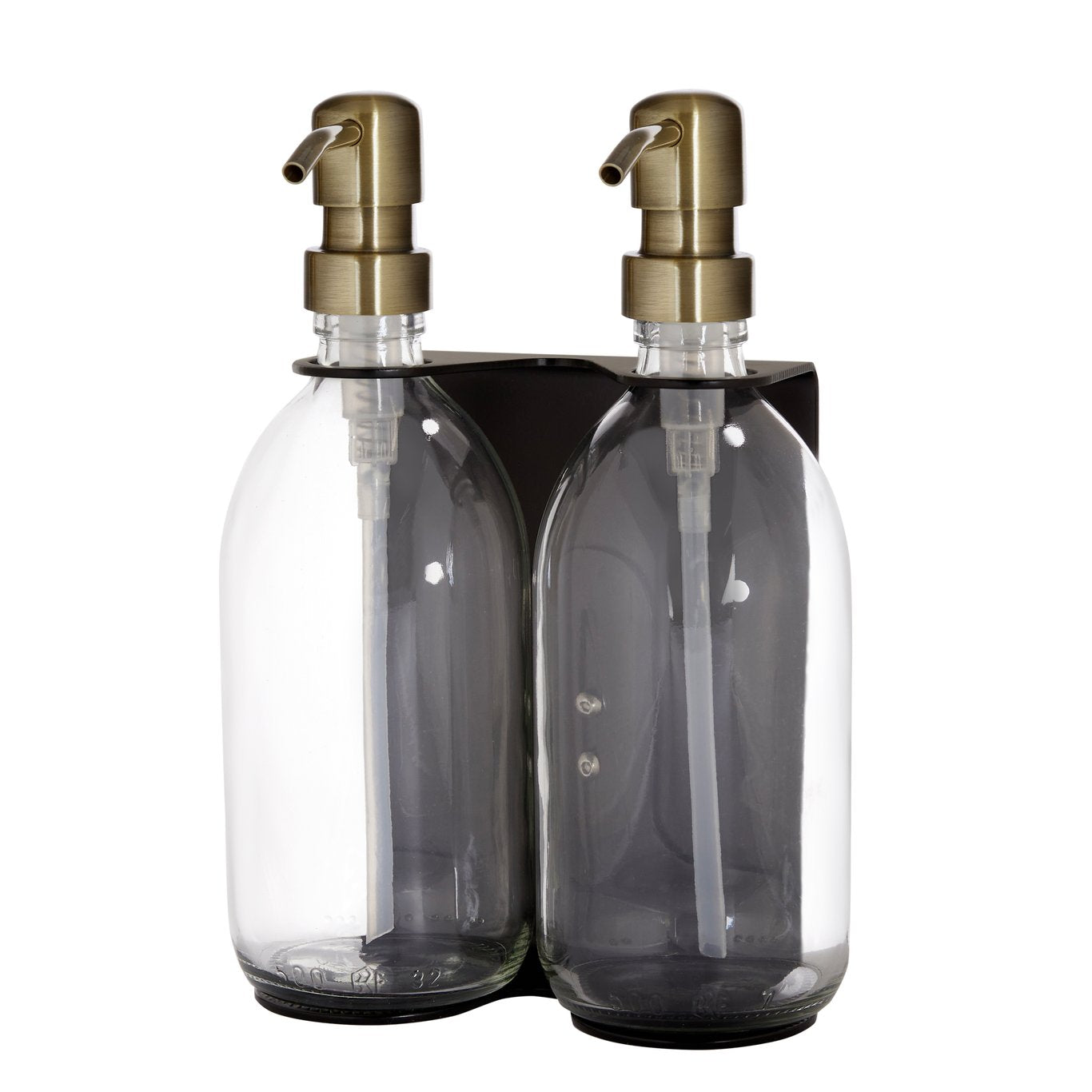 Black Double Wall Mounted Soap Dispenser