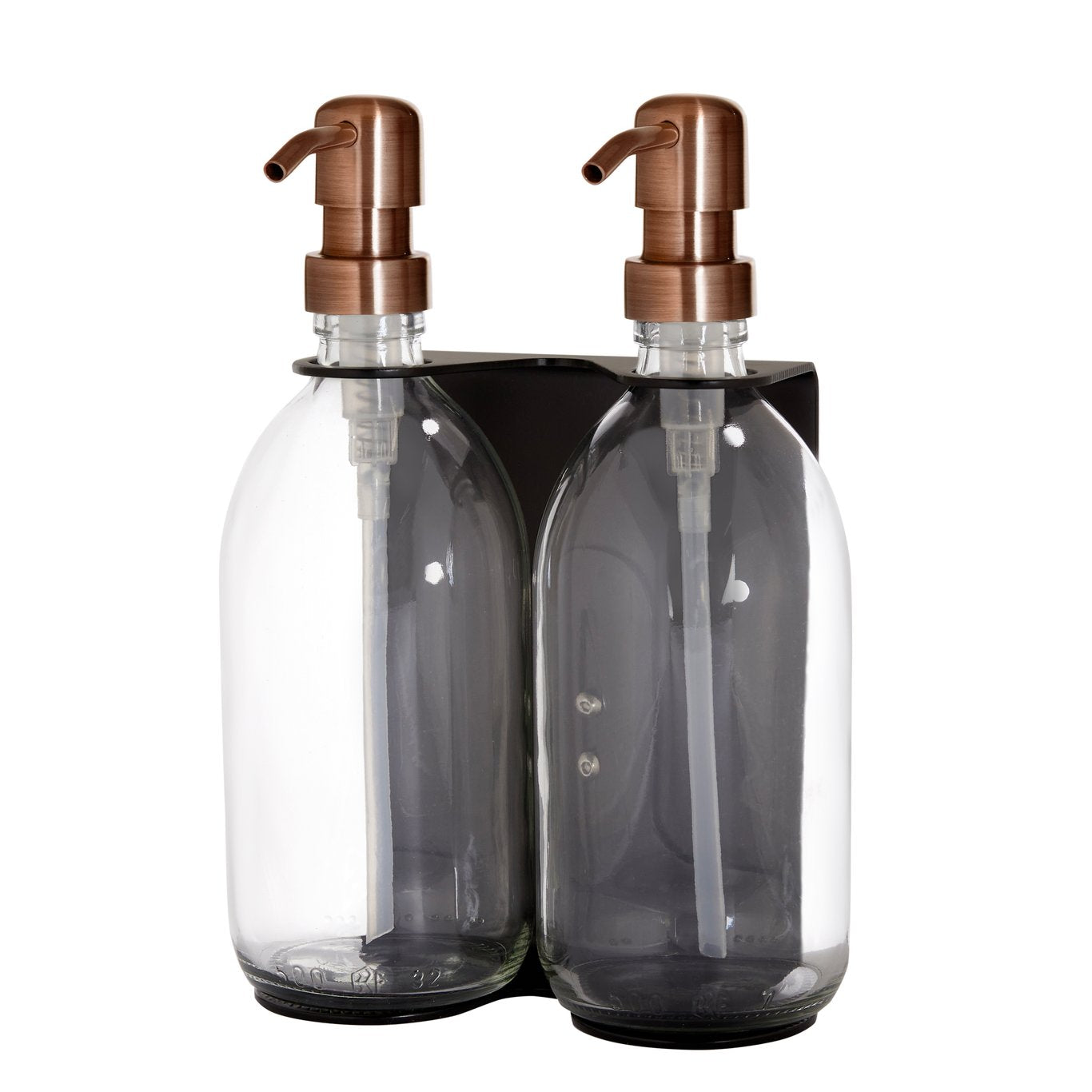 Black Double Wall Mounted Soap Dispenser