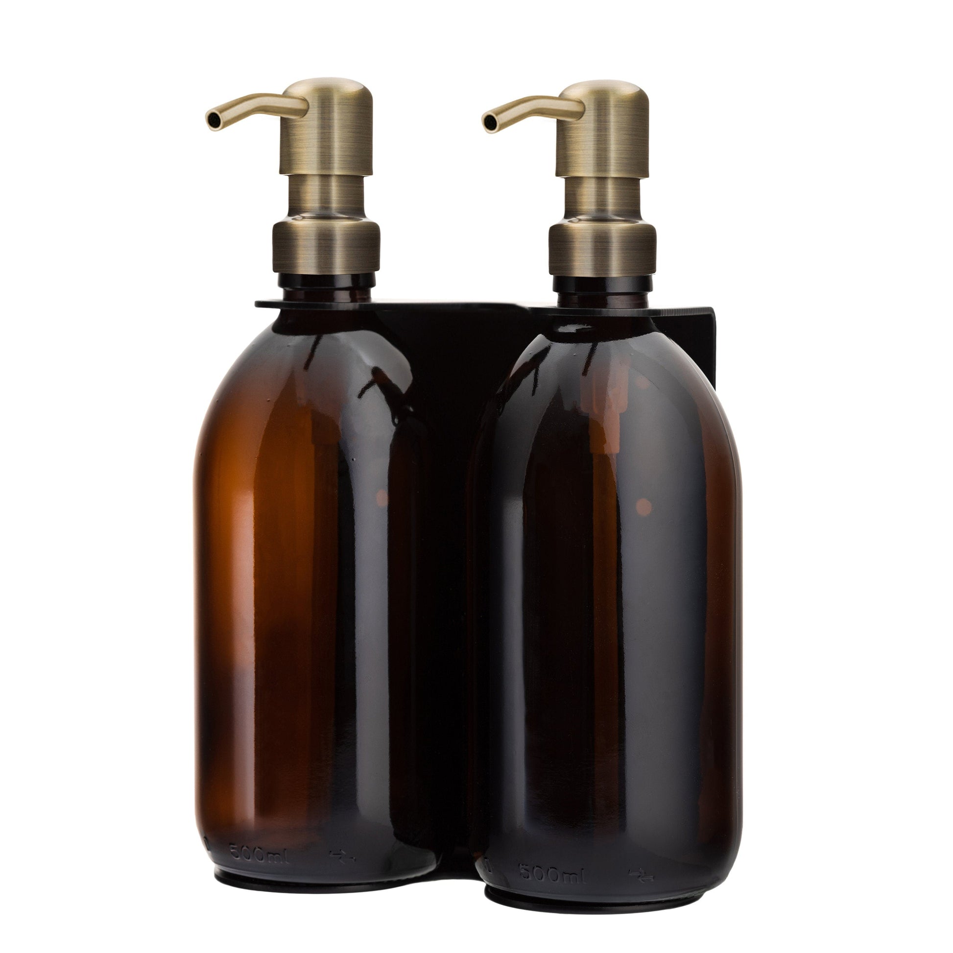 Black Double Wall Mounted Soap Dispenser