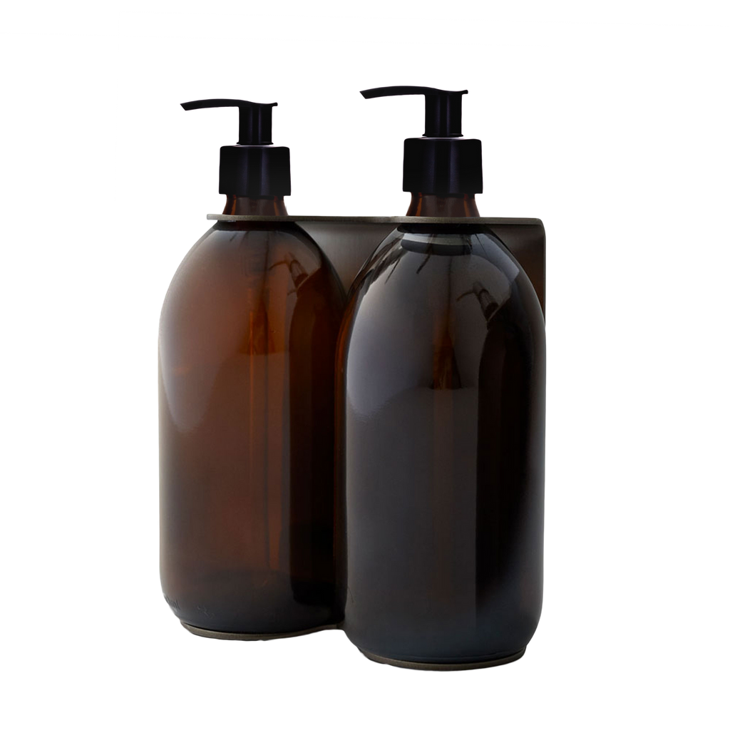 Black Double Wall Mounted Soap Dispenser