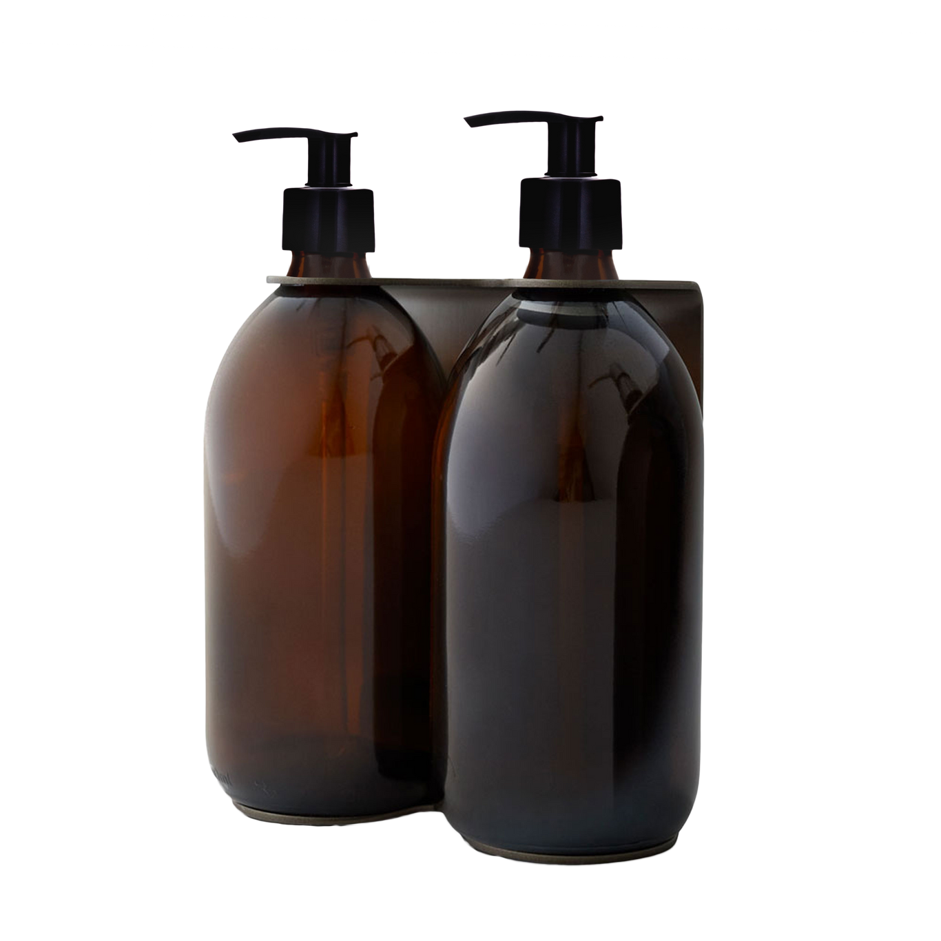 Black Double Wall Mounted Soap Dispenser