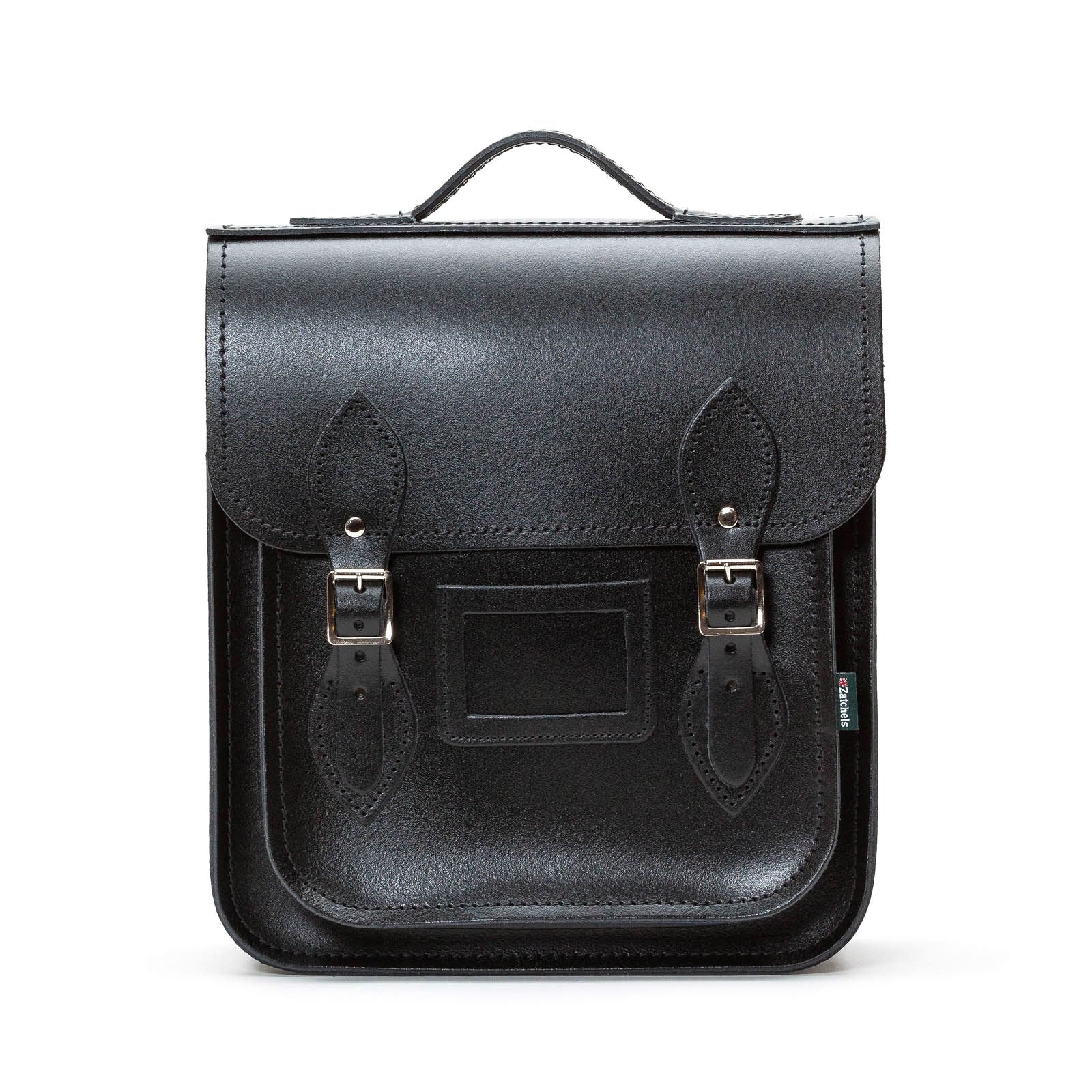Handmade Leather City Backpack in Black