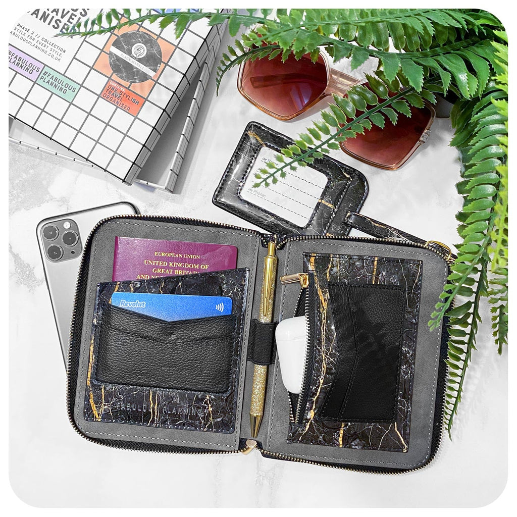Black Marble Travel Organiser