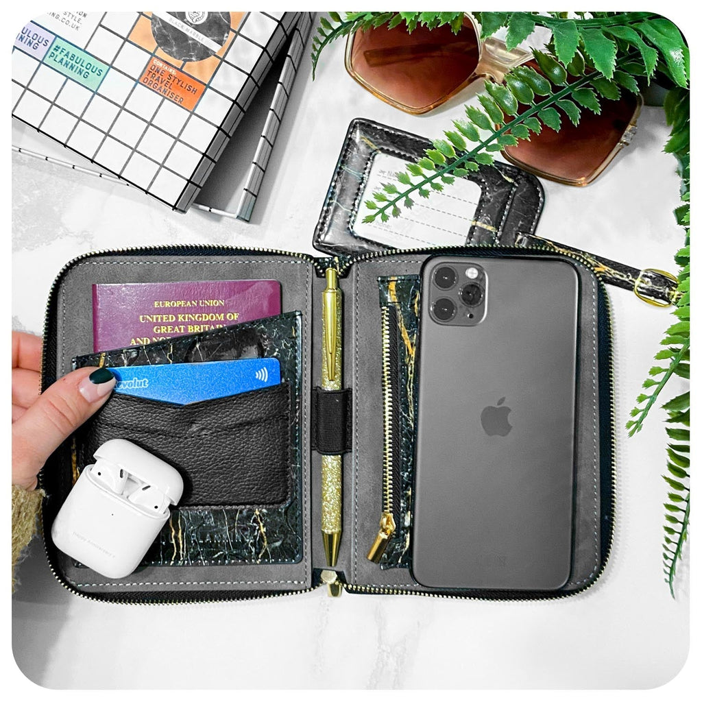 Black Marble Travel Organiser