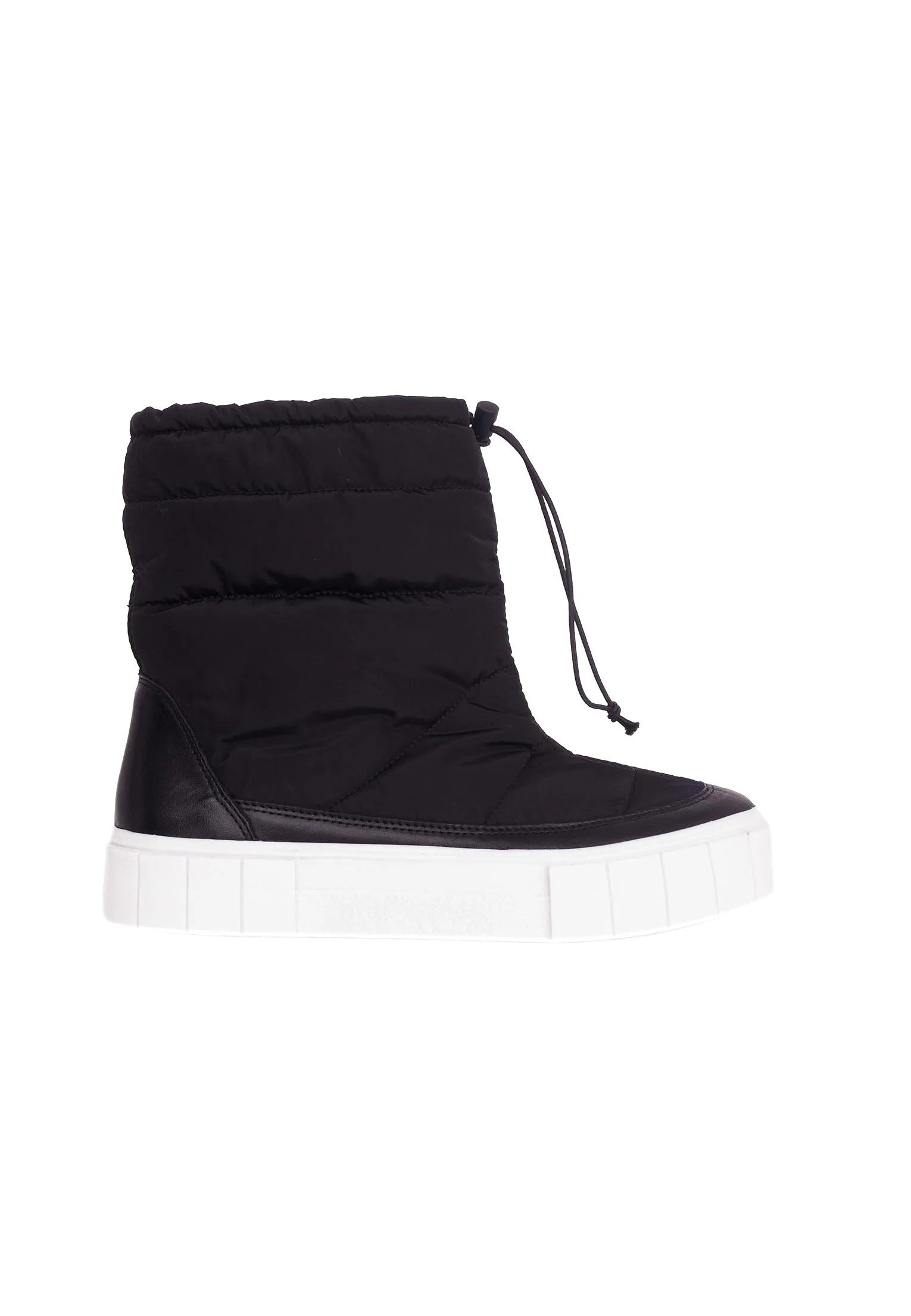 Black Nylon Winter Boots Andira – Women’s Warm Waterproof Ankle Boots
