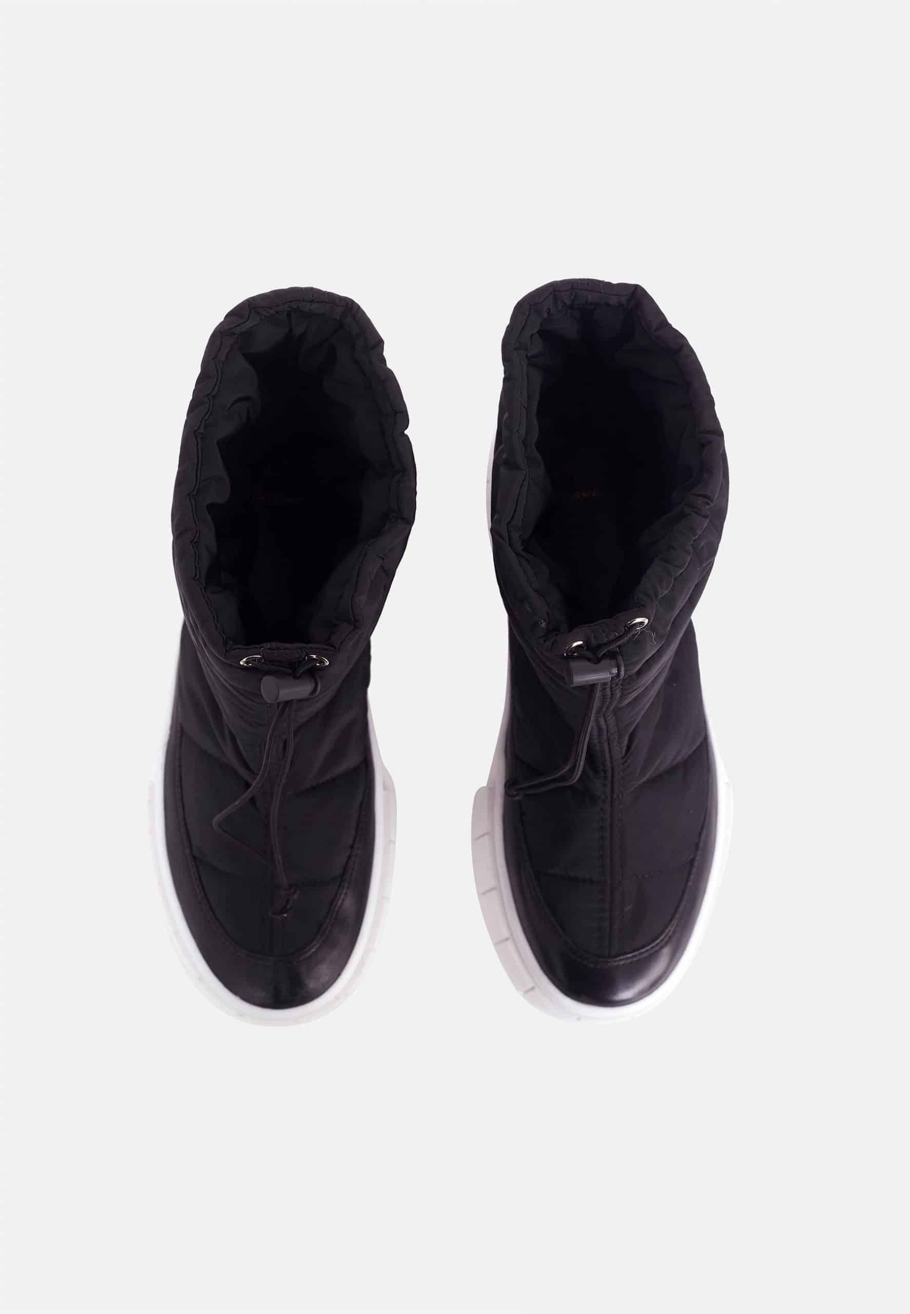 Black Nylon Winter Boots Andira – Women’s Warm Waterproof Ankle Boots