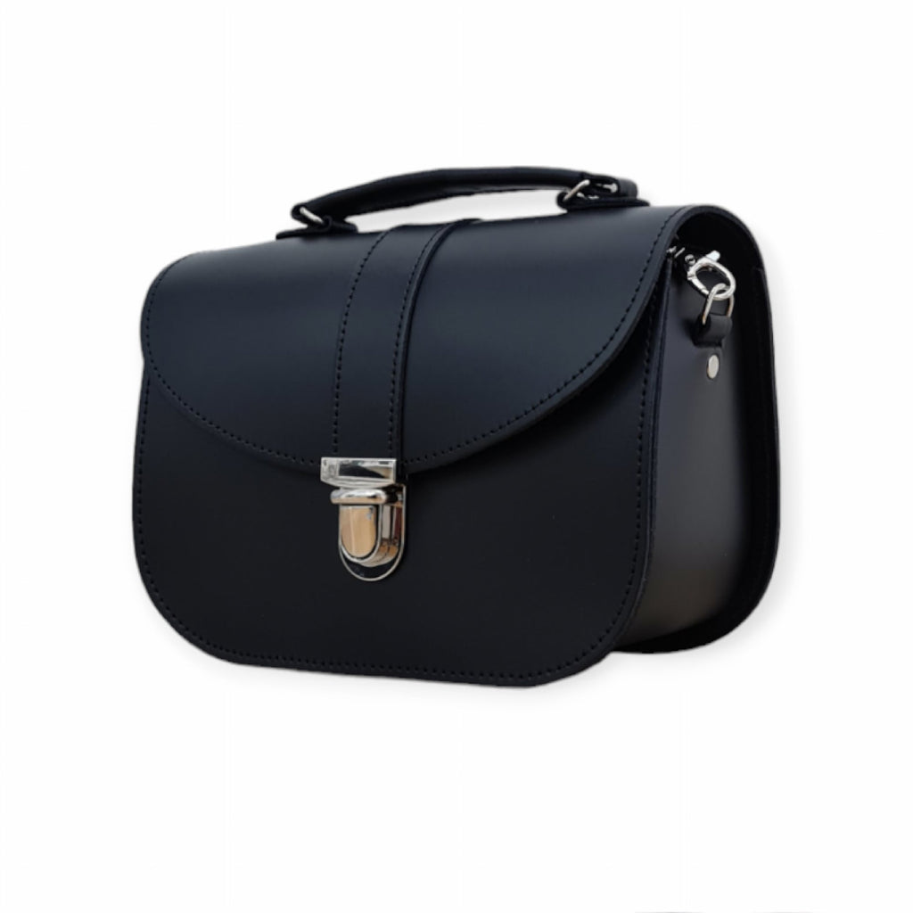 Handmade Leather Bag in Black