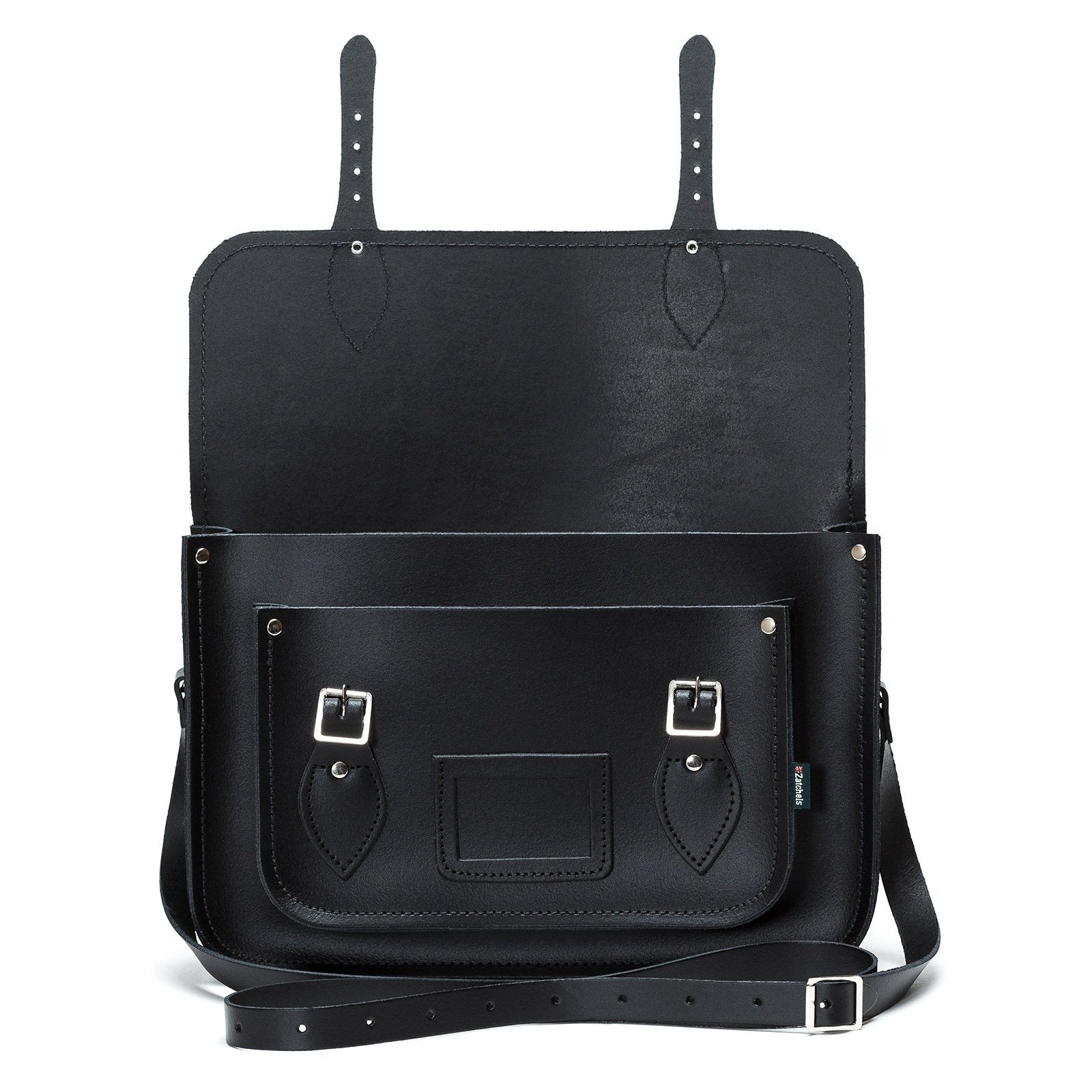 Handmade Black Leather Satchel