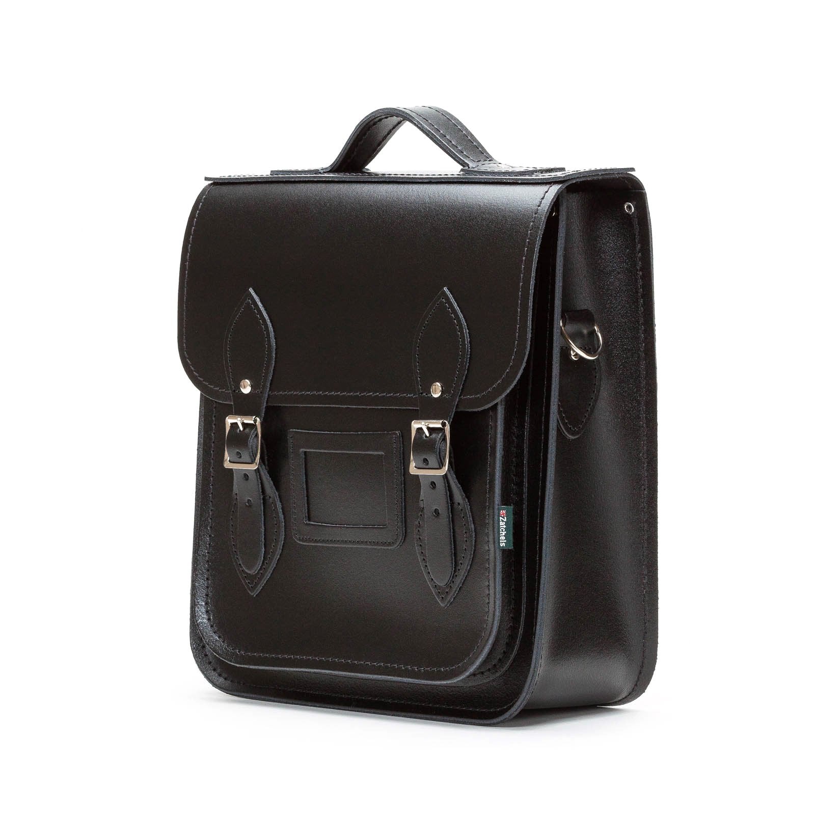 Handmade Leather City Backpack in Black