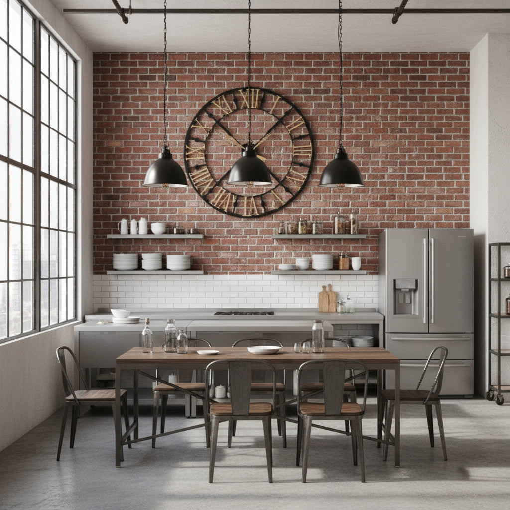 Black and Gold Skeleton Clock Wall Display