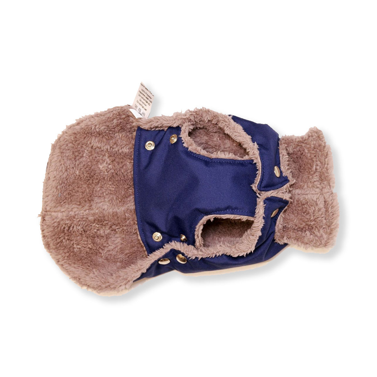 Blue and Cappuccino Teddy Bear Waterproof Dog Jacket