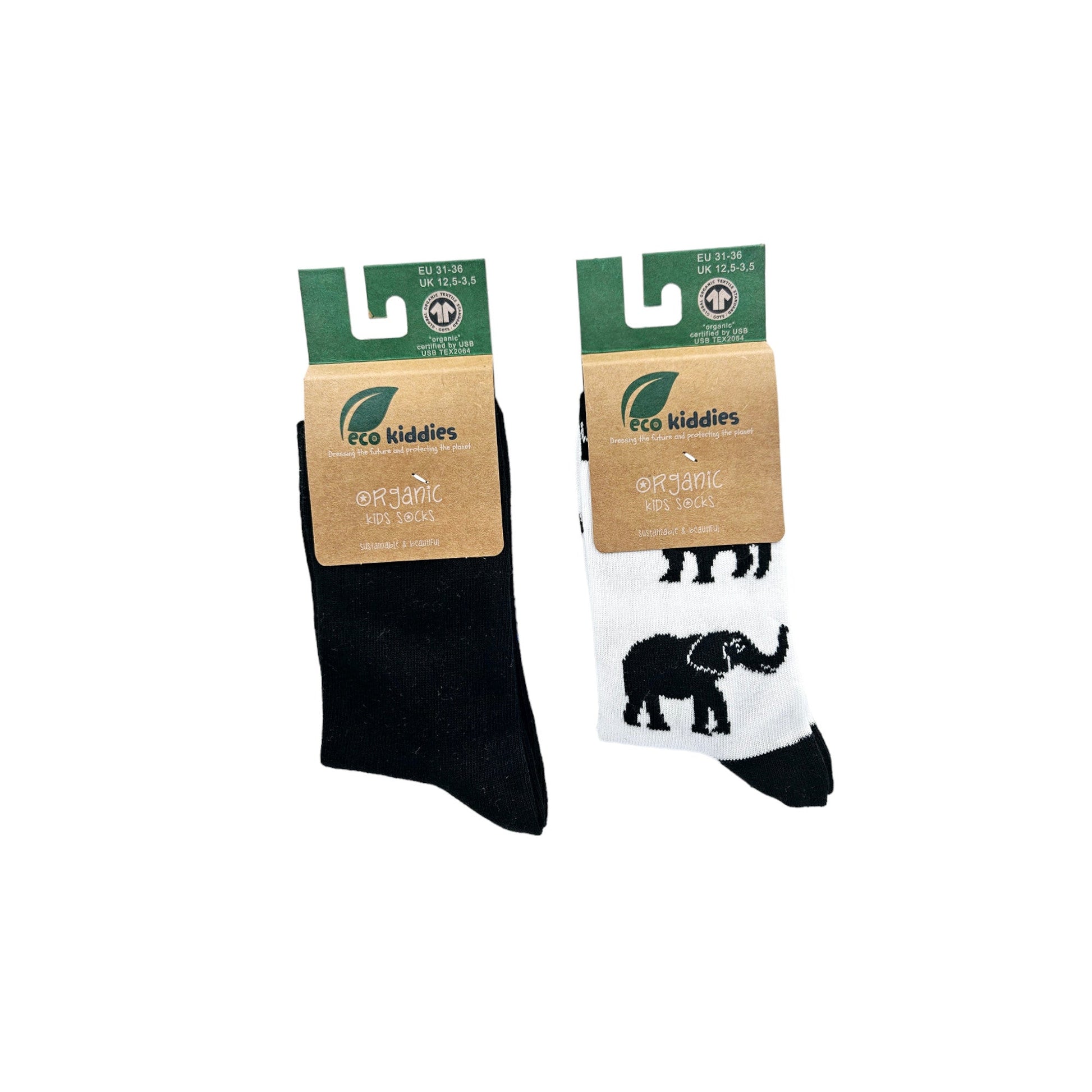 Organic Cotton Kids Socks Duo: School and Safari