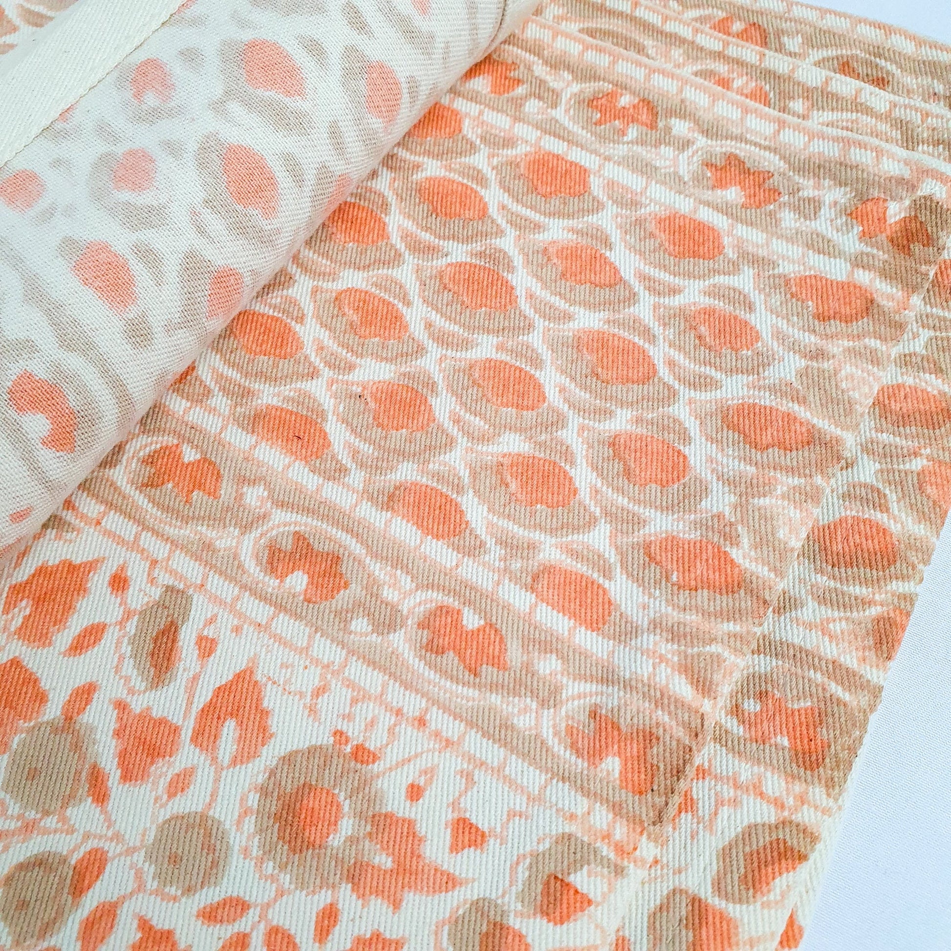 Block printed organic cotton placemats set of 2