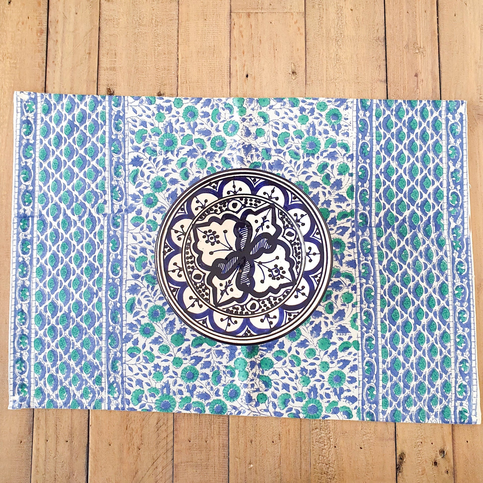 Block Printed Organic Cotton Placemats Set of 2