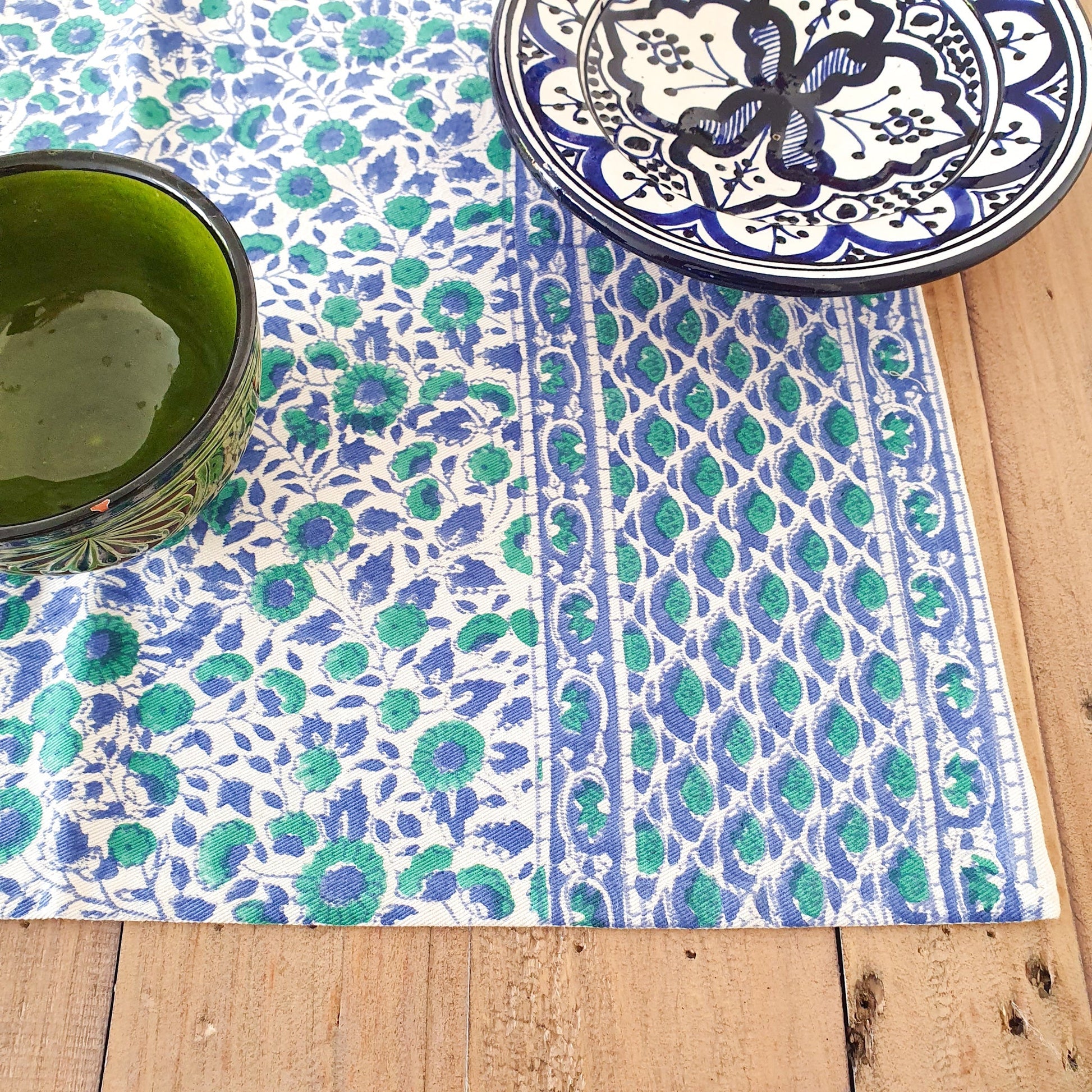 Block Printed Organic Cotton Placemats Set of 2