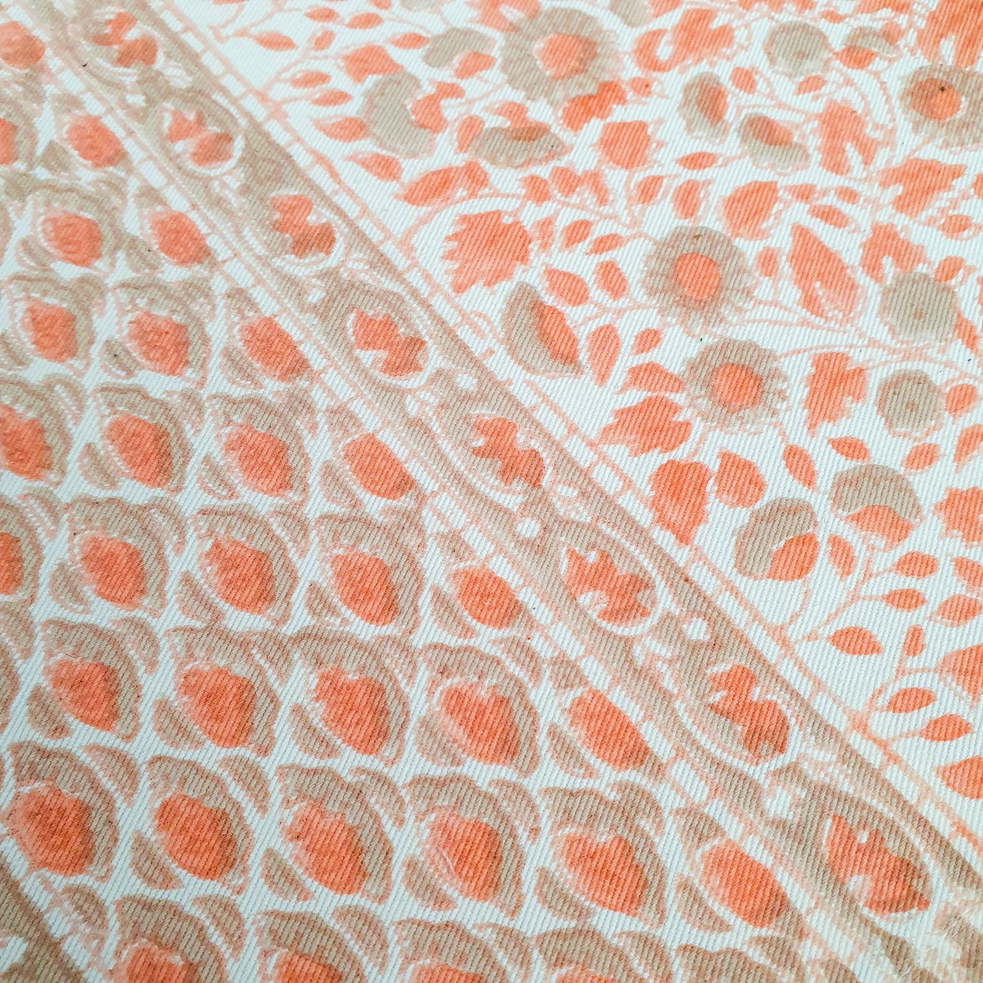 Block printed organic cotton placemats set of 2