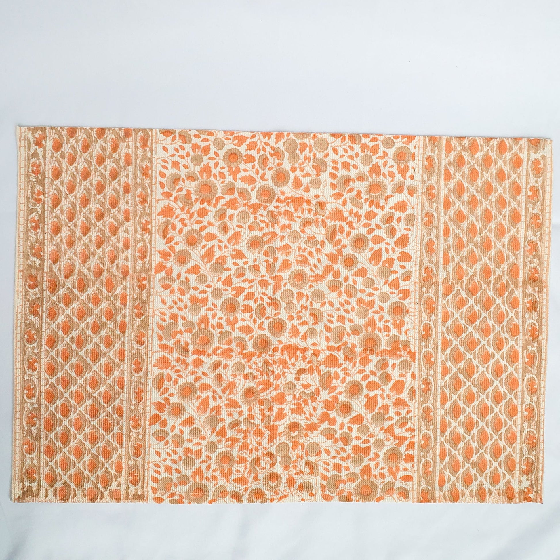 Block printed organic cotton placemats set of 2