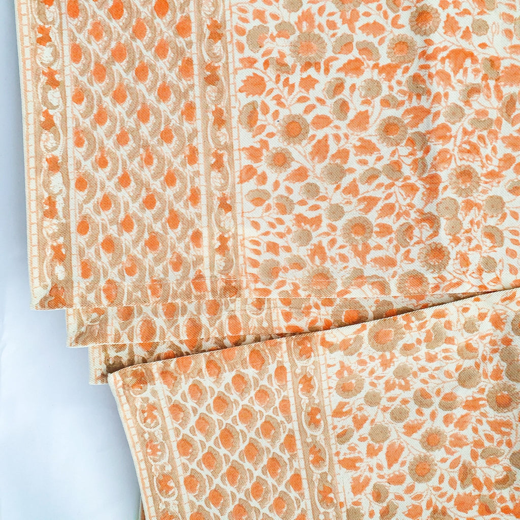 Block printed organic cotton placemats set of 2